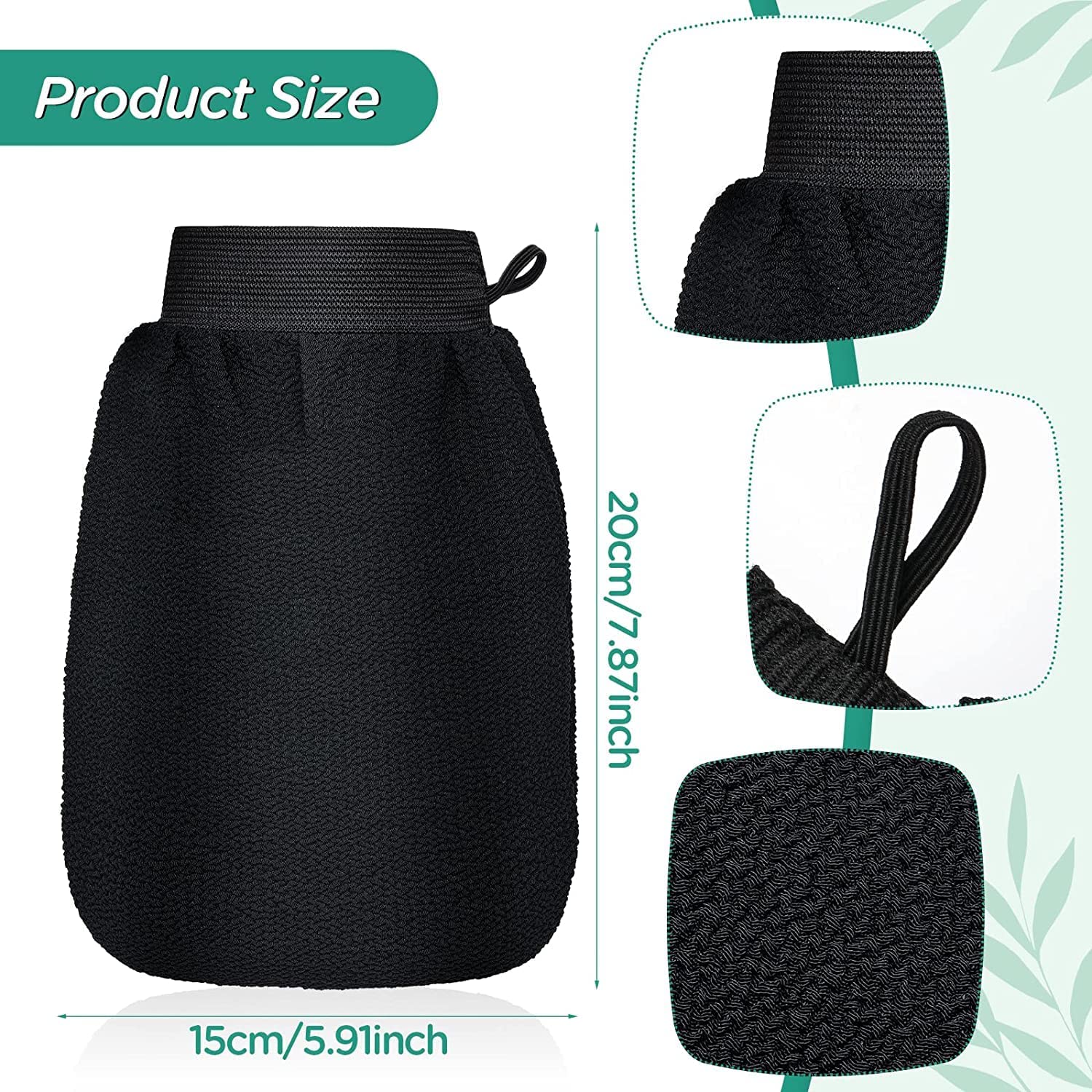 PARABRAHMA Exfoliating Glove for Body & Face - 2 Pack Double-Layer Viscose Fiber Scrub Mitt for Dead Skin Removal, Tan Removal & Smooth Skin - Perfect for Shower, Spa & At-Home Skincare Routine