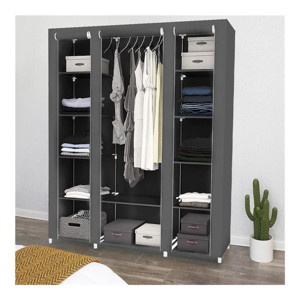 Portable Non-Woven Fabric Wardrobe Closet - Lightweight Storage Cabinet for Clothes, Moistureproof & Space-Saving Organizer (1pc) - Perfect for Small Apartments, Dorm Rooms & Travel Storage