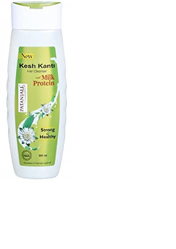 Patanjali Kesh Kanti Milk Protein Shampoo 180ml (Pack of 2) - Ayurvedic Hair Care for Dry & Damaged Hair - Perfect for Daily Use & Hair Repair