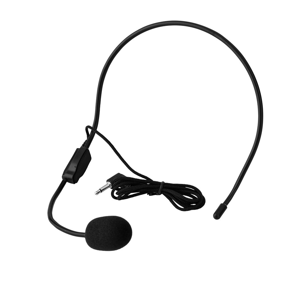 Zopsc Mini Wired Microphone - 3.5mm Condenser Headset Mic with Voice Amplifier for Teachers, Speakers, Presentations | Perfect for Online Classes, Podcasting & Public Speaking