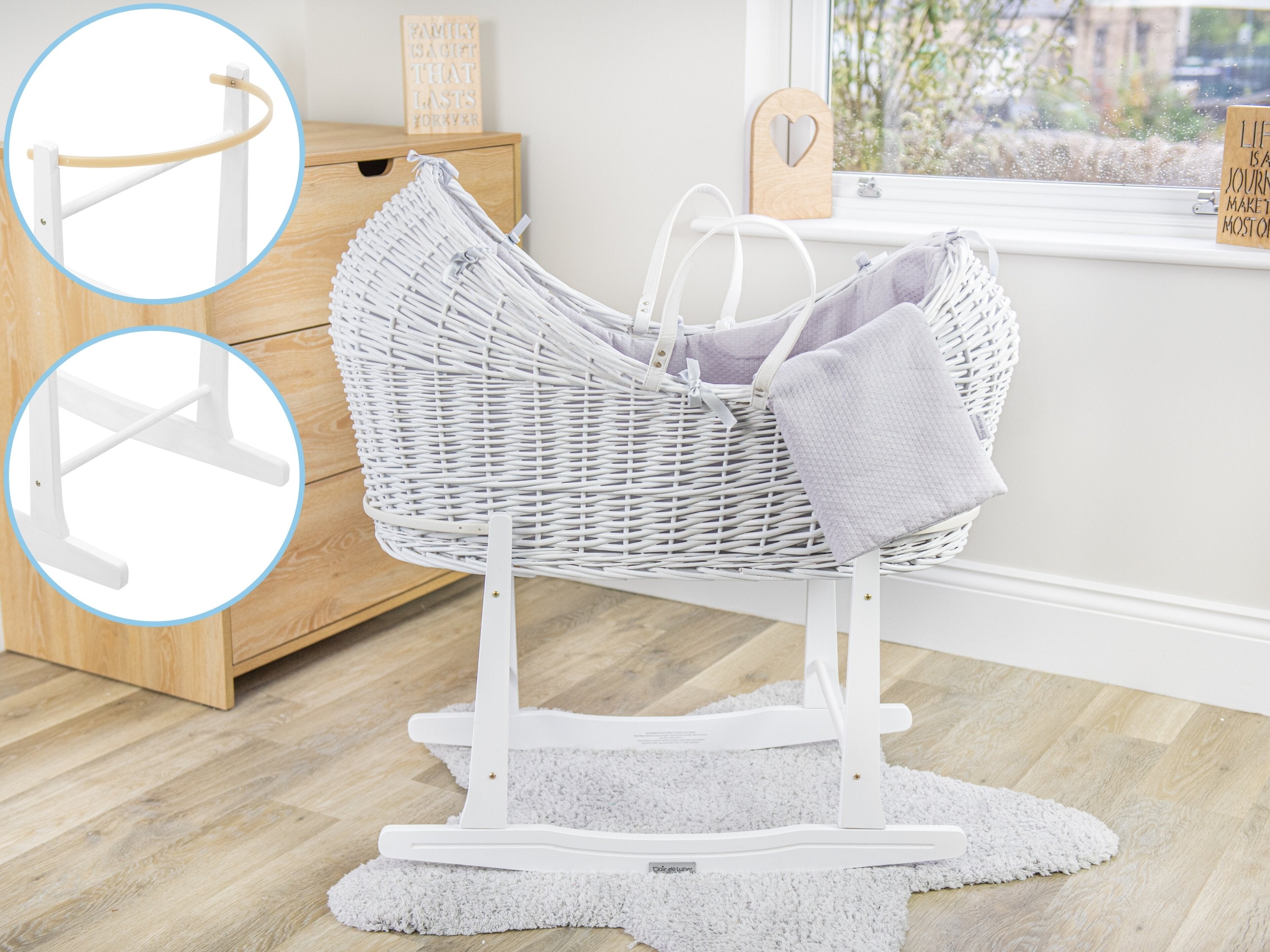 Personalized Zachary Zebra Moses Basket Baby Hamper - Soft Blue Cotton Baby Shower Gift for Newborns, Perfect for Nursery Decor & Christening Presents