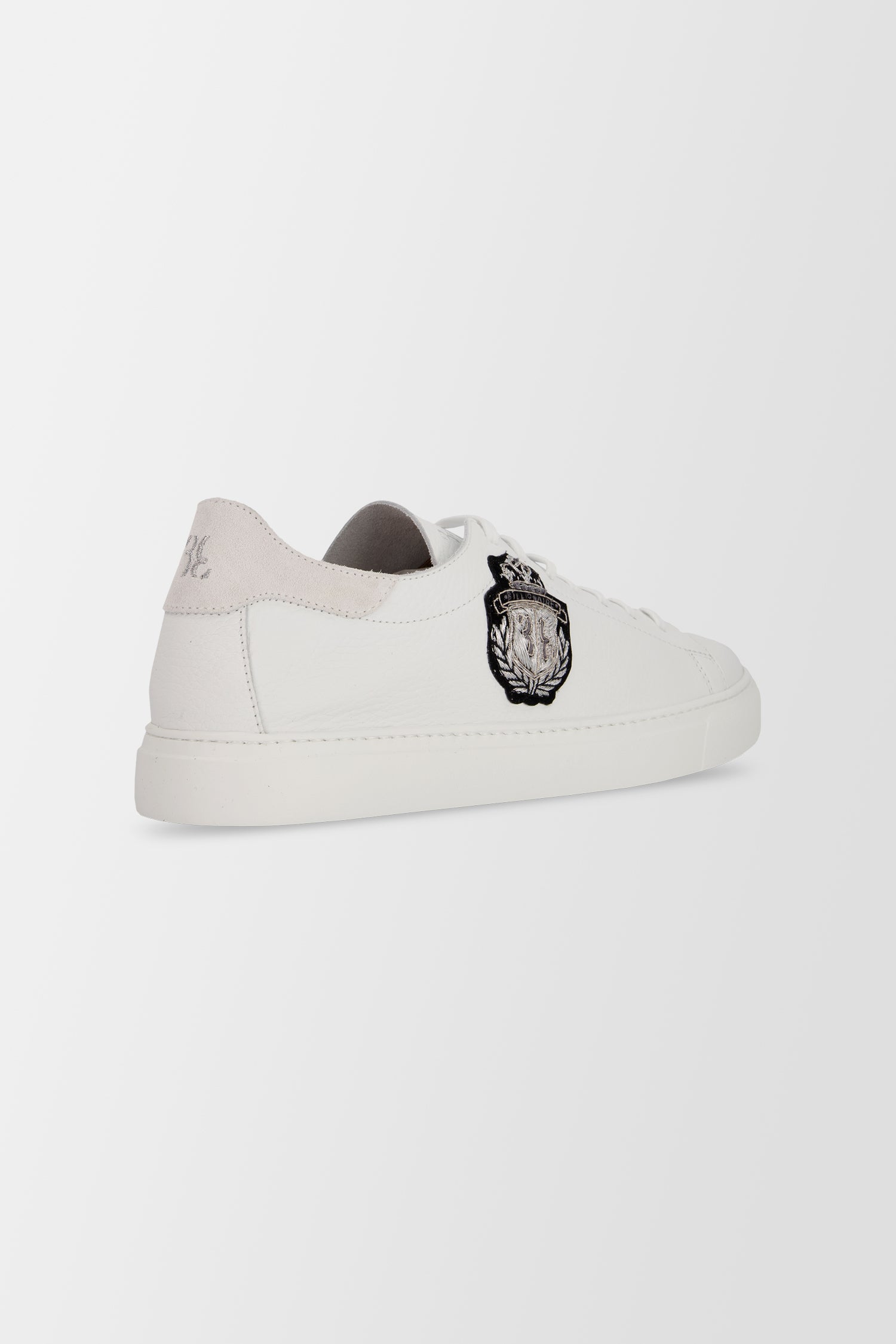 Billionaire Black Crest White Sneakers - Stylish Men's Casual Shoes for Walking, Running & Everyday Wear - Comfortable Fashion Sneakers for Work, Gym & Travel
