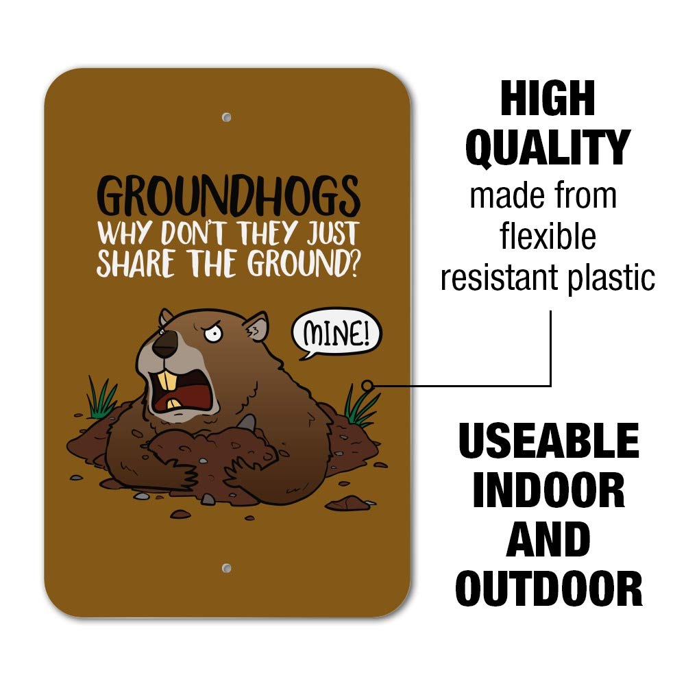 Funny Groundhog Won't Share Sign for Home & Office Decor - Perfect for Business Spaces, Work Desks, and Gifts