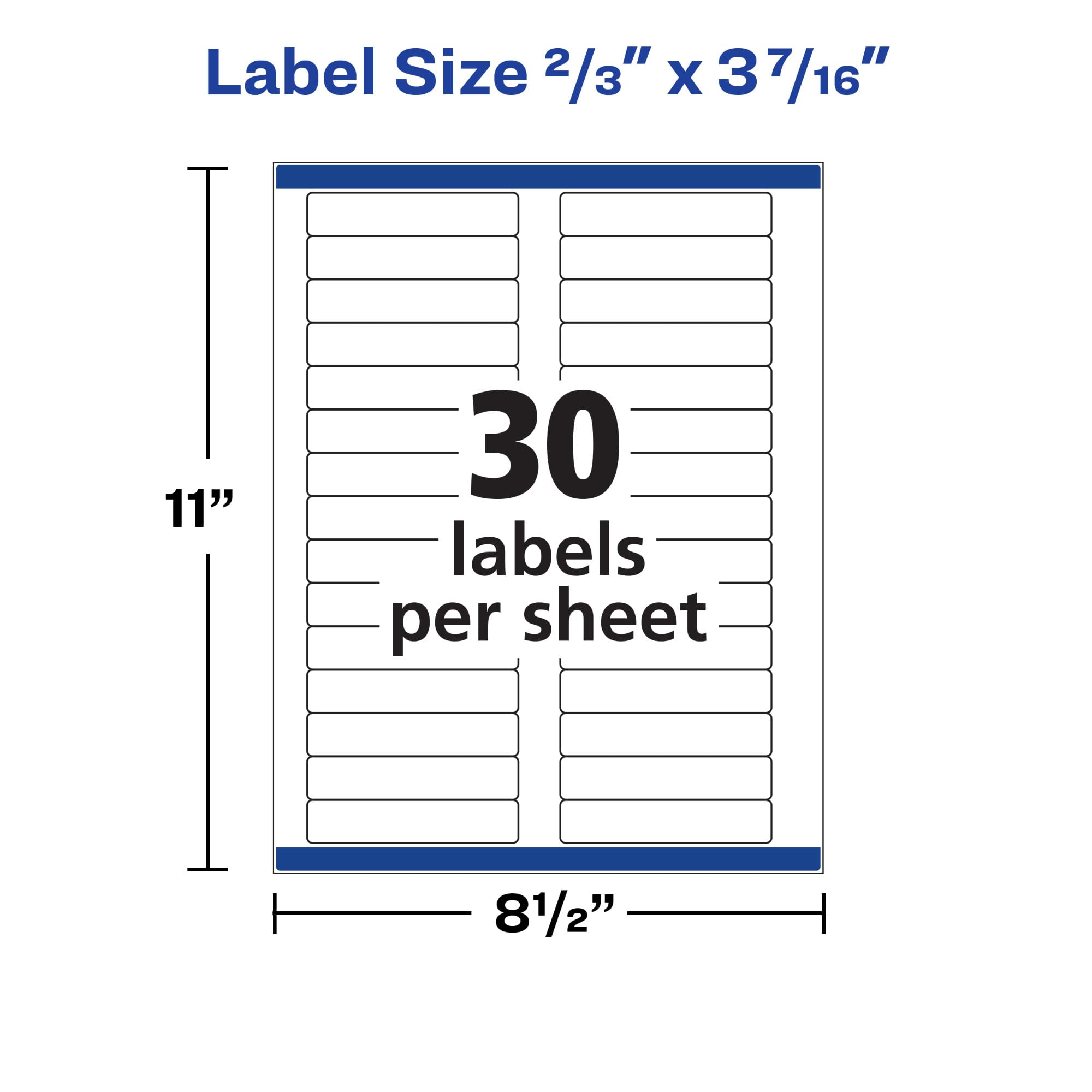 Avery TrueBlock File Folder Labels - 2/3
