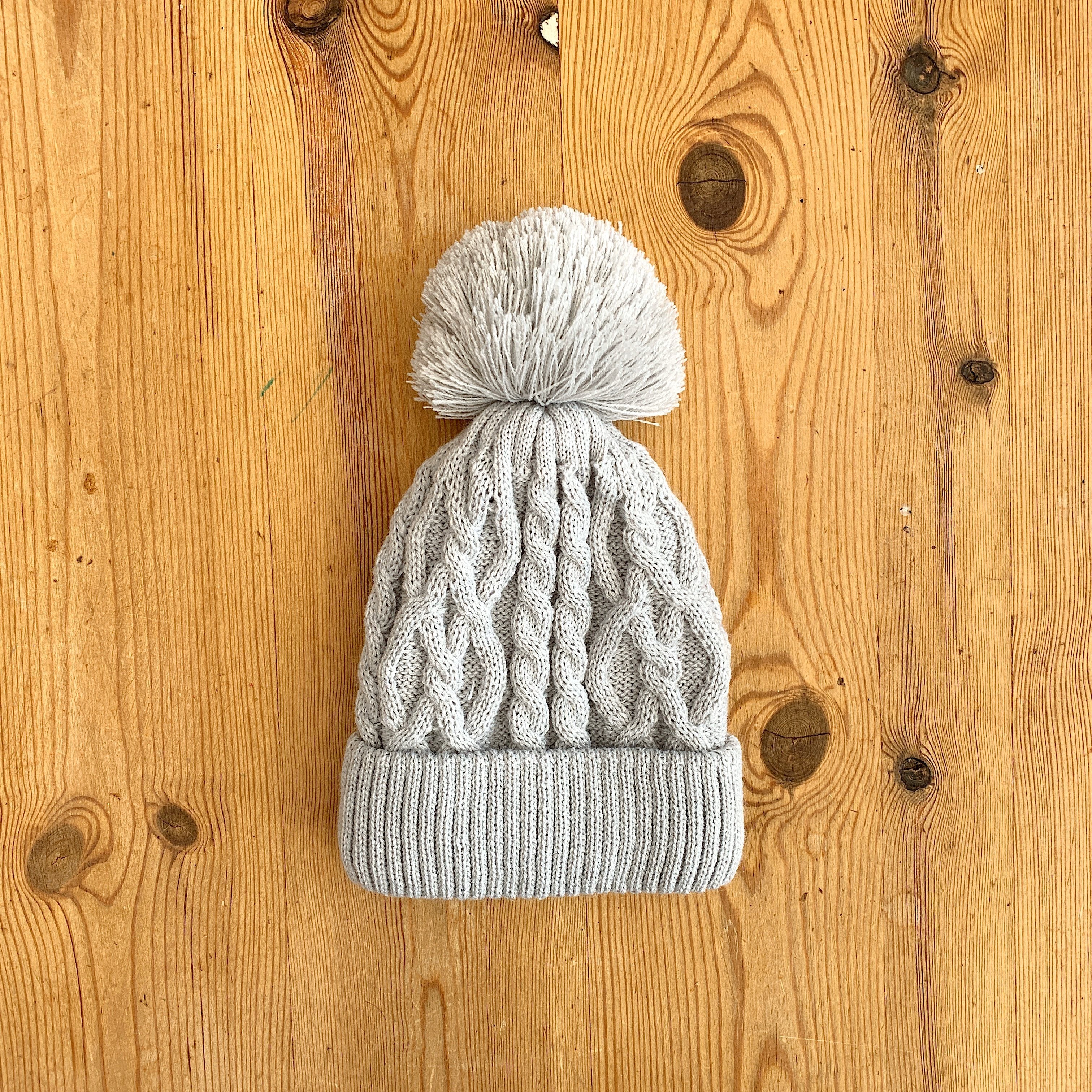 Cozy Cable Knit Pom Pom Beanie - Winter Warm Knitted Hat for Women & Men - Perfect for Snow Days & Outdoor Activities