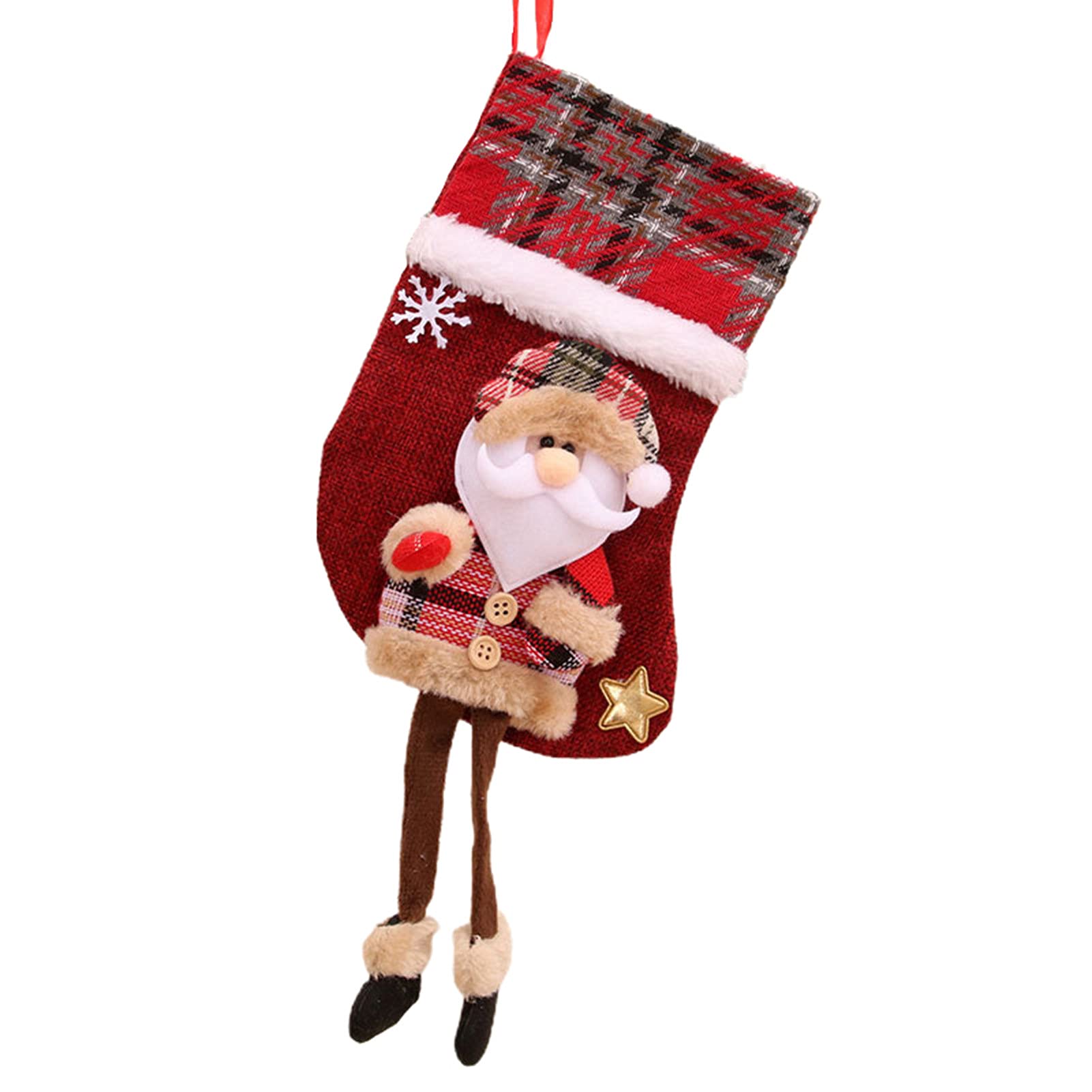 2023 Christmas Stockings - Large Capacity 3D Tree Hanging Decorations, Durable Holiday Home Decor for Fireplace, Gifts & Festive Party Supplies (Set of 6) | Perfect for Xmas Tree Decorating, Fireplace Mantel & Holiday Gift Exchange