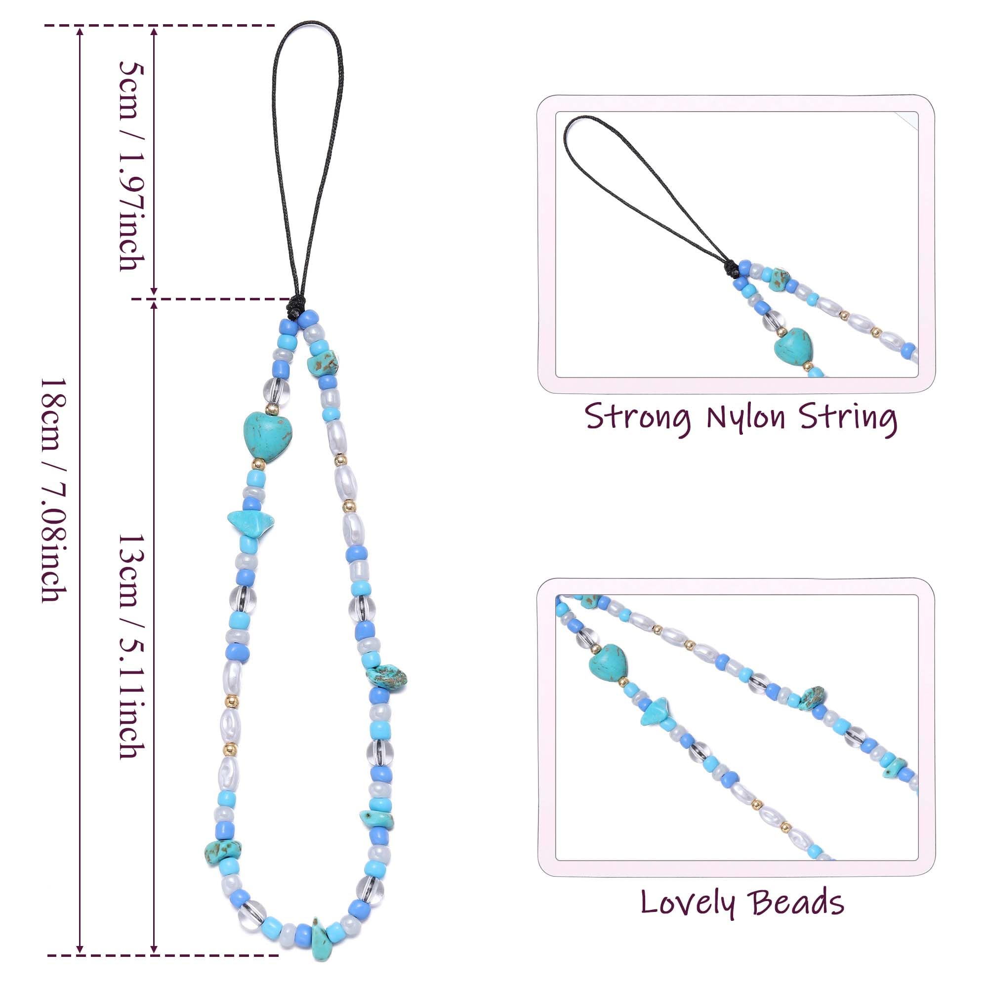 Handmade Phone Charm Wrist Strap & Lanyard for Women - Stylish Cell Phone Accessories for iPhone, Samsung - Perfect for Work, Travel, and Everyday Use