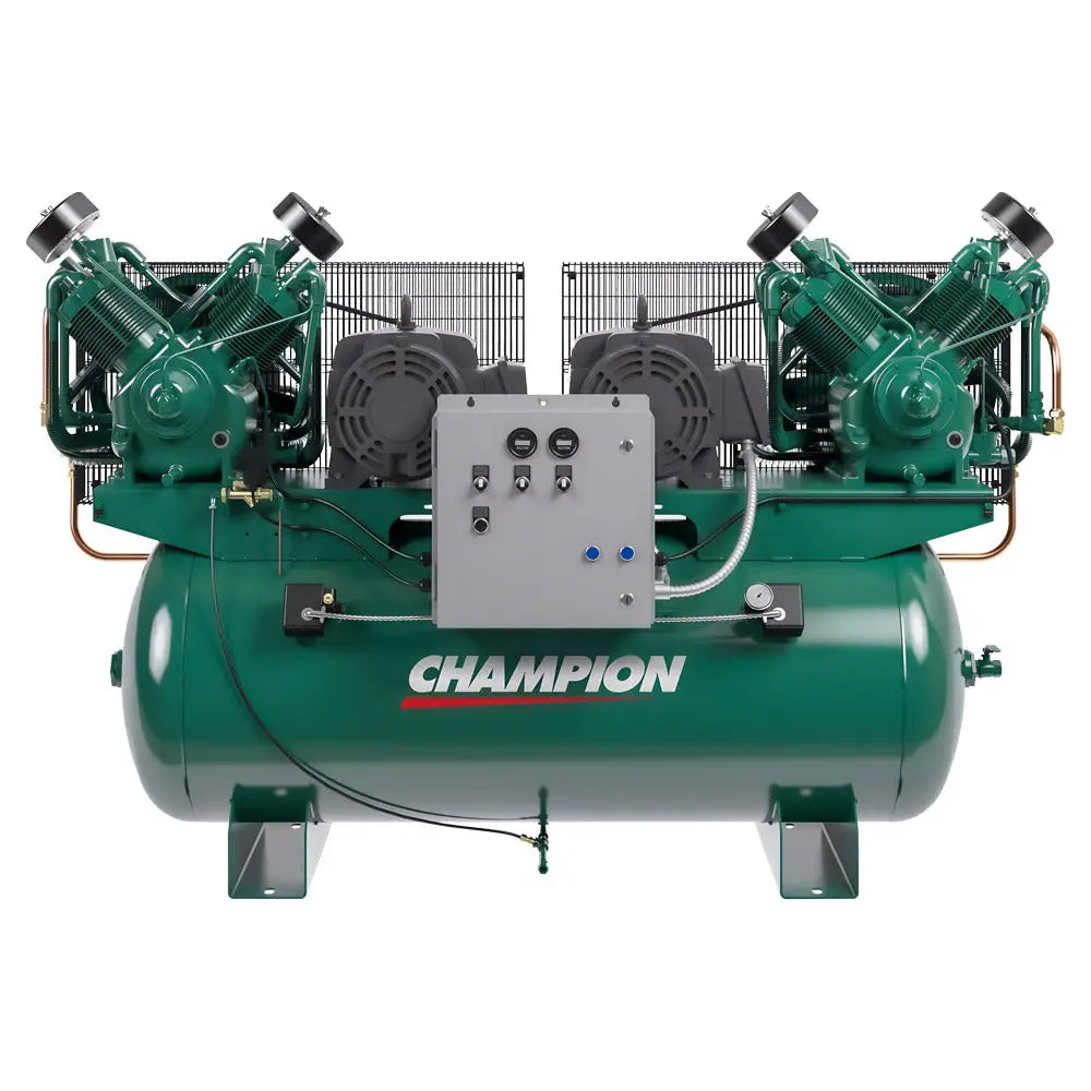 Champion 10HP Duplex R Series Air Compressor - 240 Gallon Industrial Air Compressor Model HR10D 24 | Heavy Duty for Auto Shops, Construction & Manufacturing