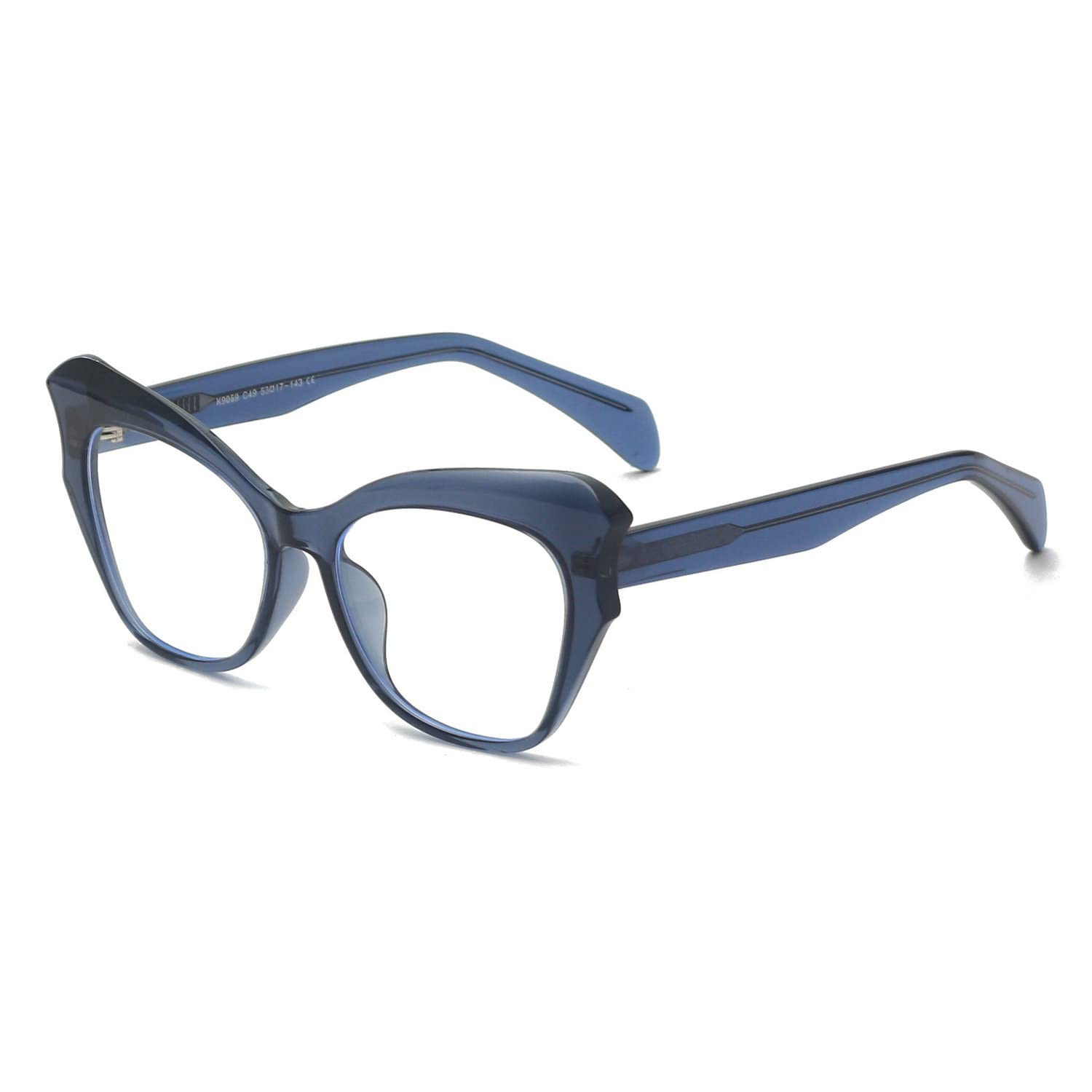 Blue Light Blocking Reading Glasses for Women - Fashionable Resin Frame Retro Eyewear with UV Protection (Perfect for Computer Work, Reading & Night Driving)
