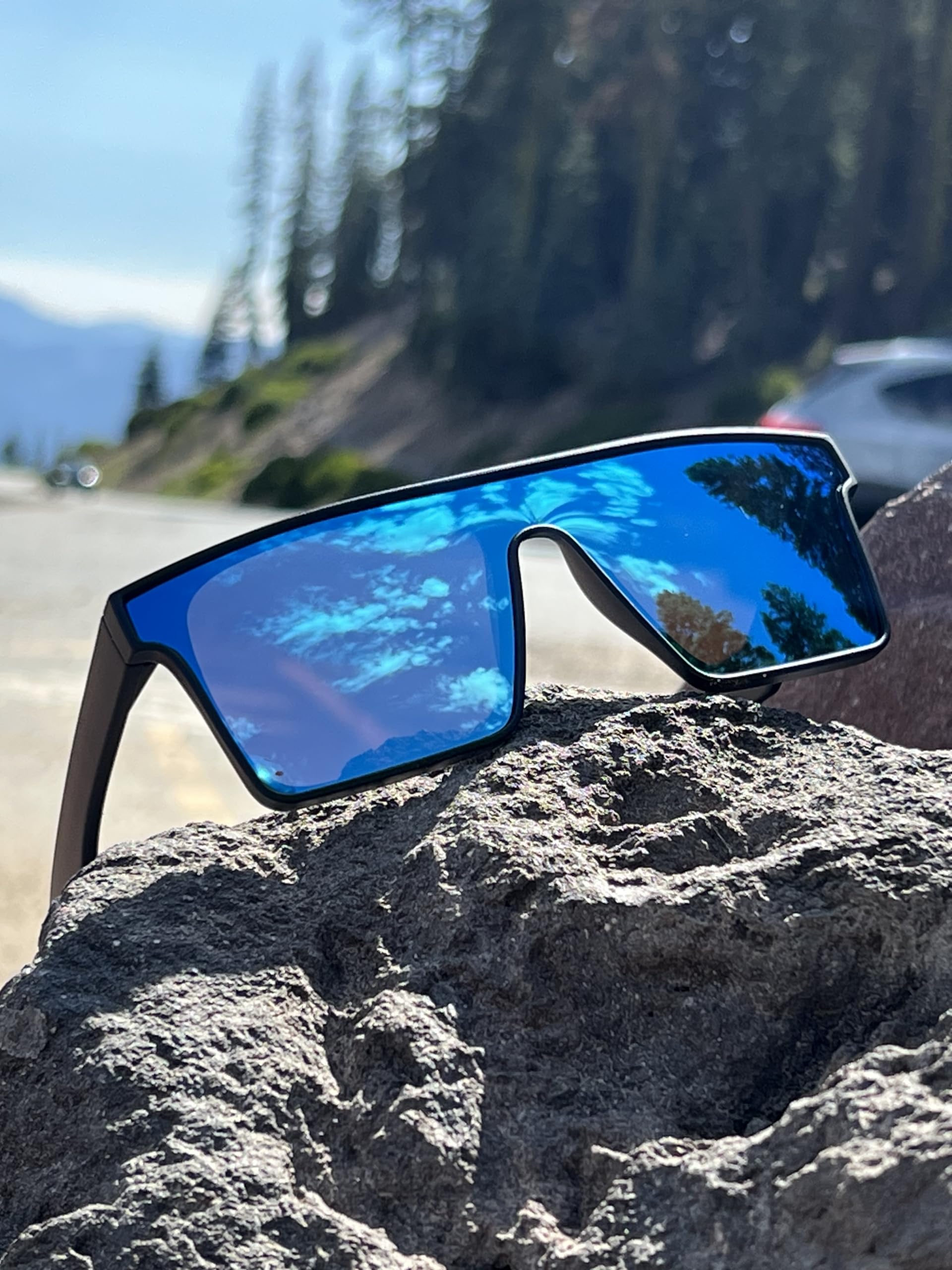 GOODEYE Polarized BOLD PLATED™ Sunglasses - UV Protection Sports & Fashion Mirrored Square Rectangle Shades for Men & Women - Perfect for Driving, Running, Cycling & Outdoor Activities