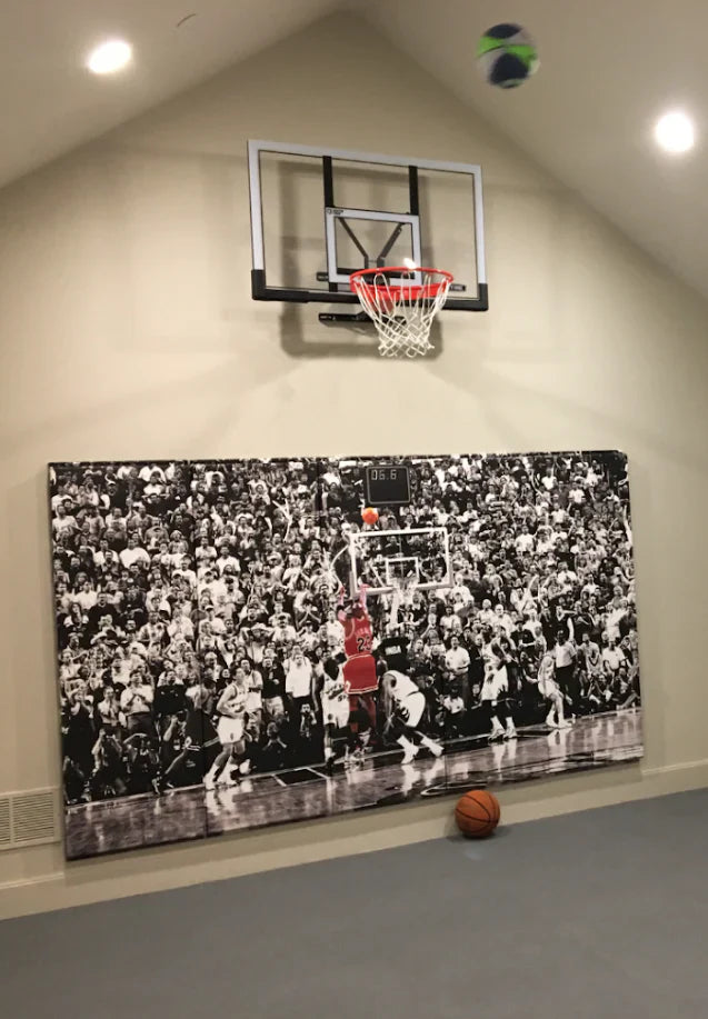 Digitally Printed Wall Art - Michael Jordan's Last Shot Basketball Poster - Perfect for Home, Office & Sports Room Decor
