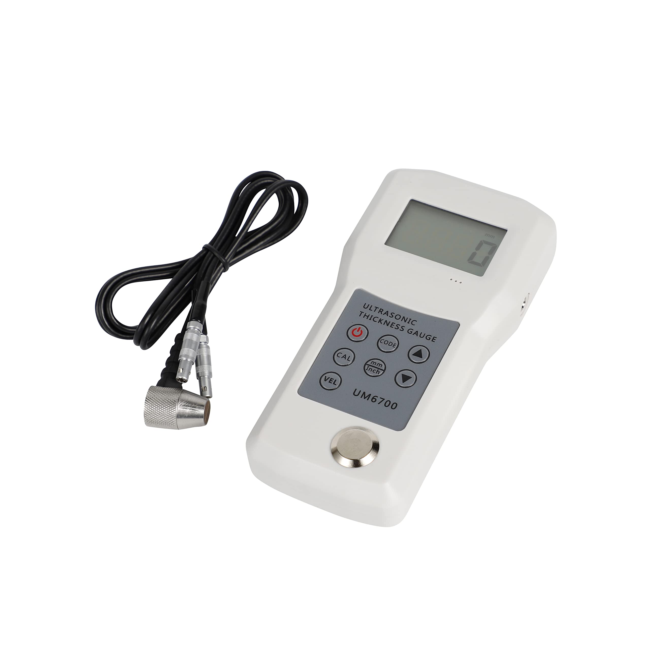 Ultrasonic Thickness Gauge Tester - 1.0 to 280mm Measuring Range, 0.1mm Resolution, Backlight LCD Display - Perfect for Metal, Plastic & Pipe Thickness Measurement in Industrial & Construction Applications
