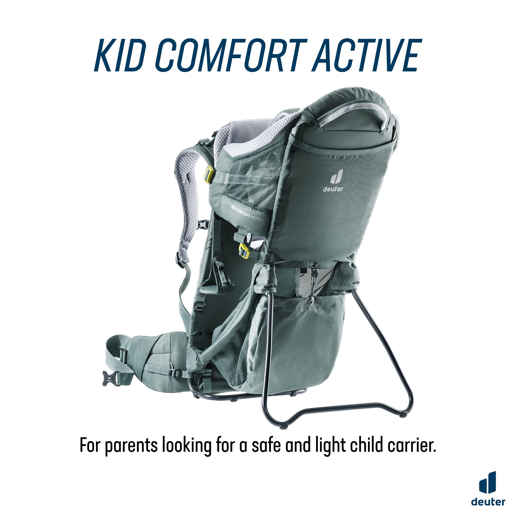Deuter Kid Comfort Child Carrier Hiking Backpack - Active Standard Fit & Active SL Women's Fit - Teal Blue - Perfect for Outdoor Adventures, Hiking, and Family Travel