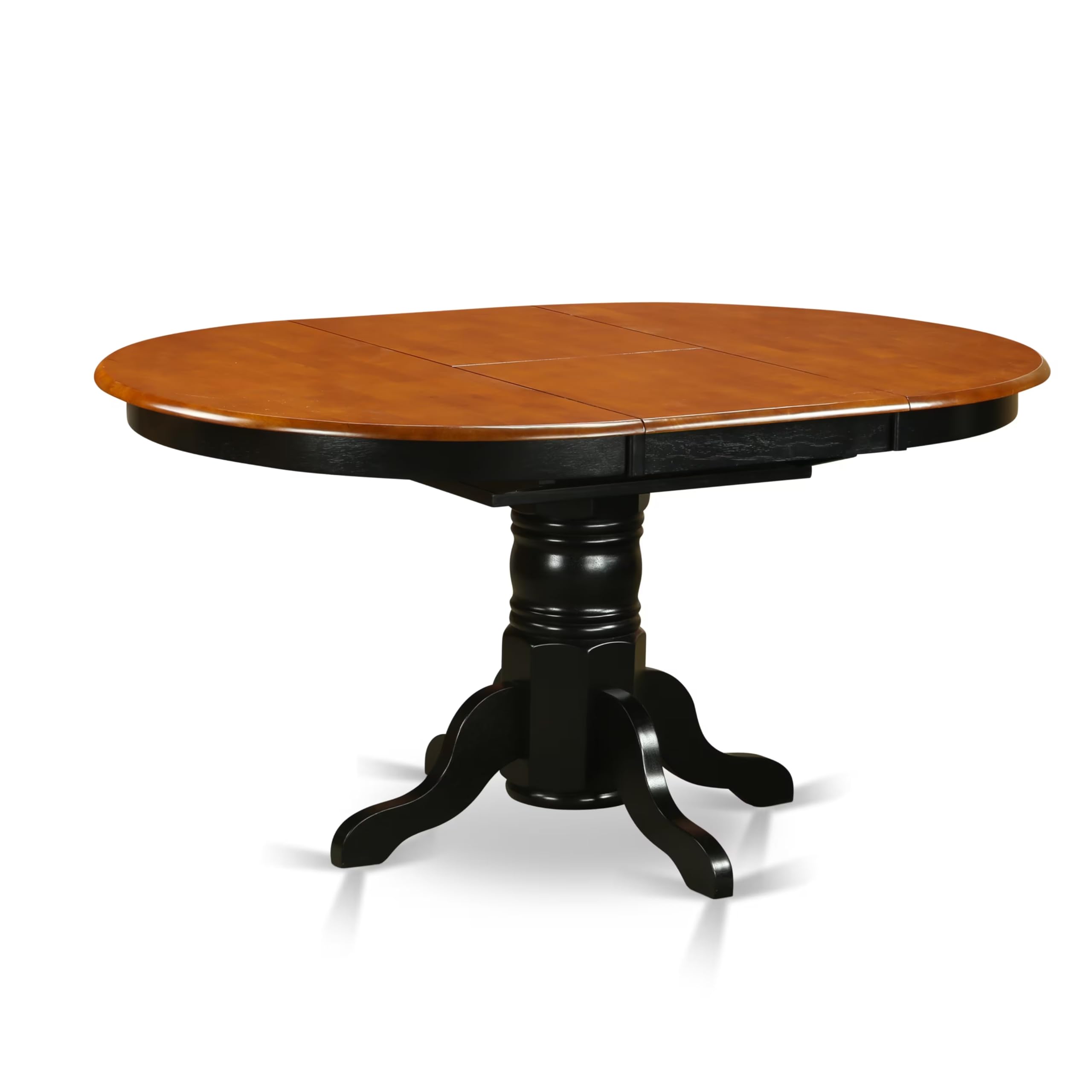 East West Furniture AVPF7-BCH-W 7-Piece Kitchen Dining Set with Oval Table (42x60 Inch) & 6 Chairs - Black & Cherry Finish | Perfect for Small Spaces, Breakfast Nooks & Family Gatherings