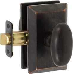 Sandcast Rosa Entry Knob Back Plate - Square Design in Aged Bronze Finish | Perfect for Vintage & Rustic Home Doors