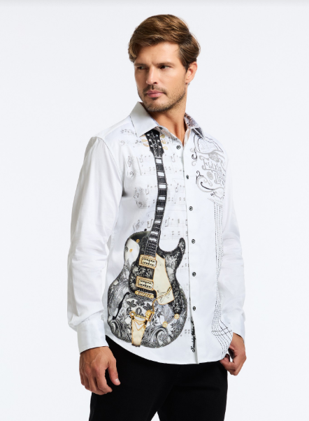 Robert Graham Elixir Of Life Classic Fit Sport Shirt - Premium White Casual Button Down Shirt for Men | Perfect for Golf, Business Casual & Weekend Outings
