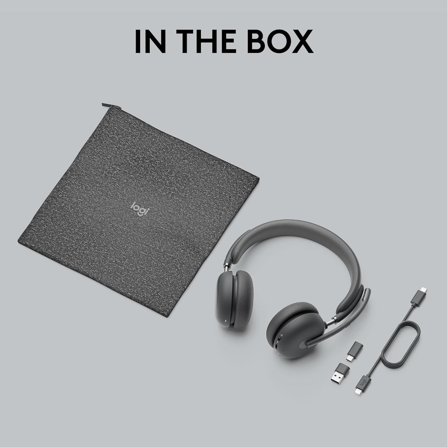 Logitech Zone 950 Premium Noise Canceling Wireless Headset with Hybrid ANC, Bluetooth 5.0, USB-C & USB-A - Certified for Zoom, Google Meet, Microsoft Teams - Graphite (Renewed) - Perfect for Remote Work, Online Meetings & Gaming