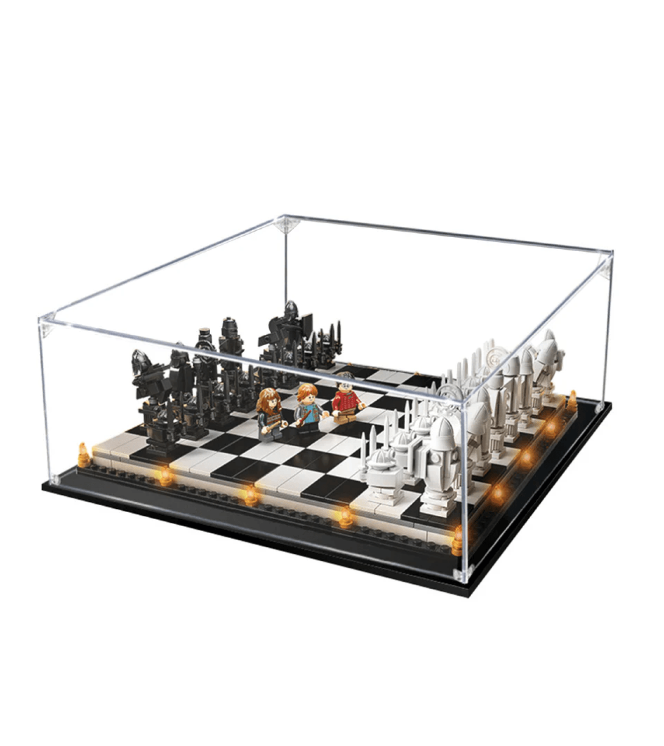 ICUANUTY Lego Harry Potter Hogwarts Wizard's Chess Set 76392 Display Case - Clear Protective Showcase for Collectible Building Blocks - Perfect for Home Decor, Office Display & Gift Presentation