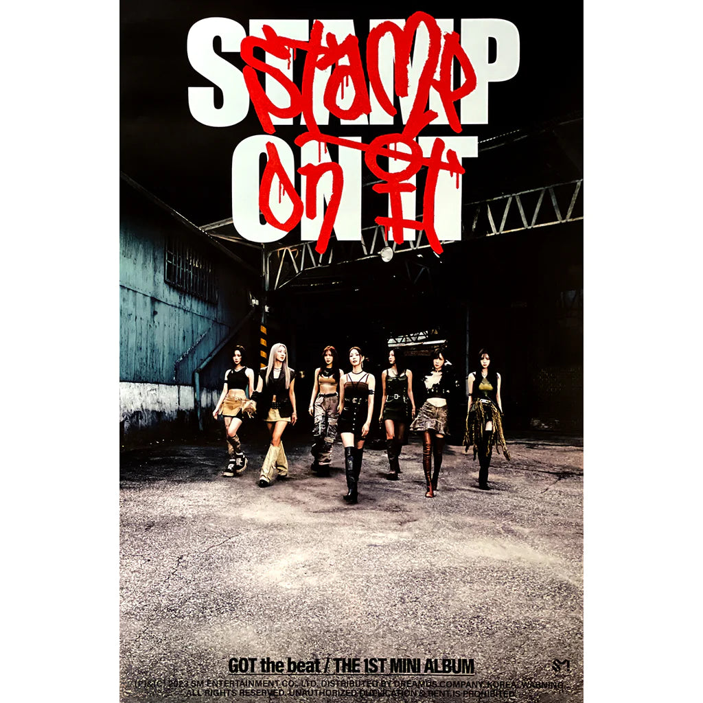 GOT THE BEAT 1ST MINI ALBUM 'STAMP ON IT' Official K-Pop Poster - Perfect for Room Decor, Fan Collection & K-Pop Merchandise Display