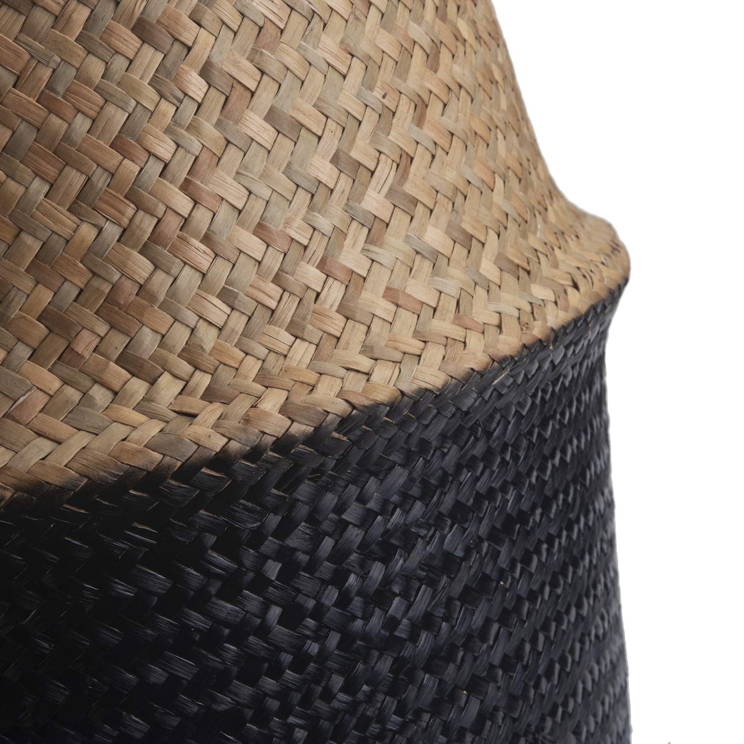DOKOT Natural Woven Seagrass Belly Basket with Handles - 8