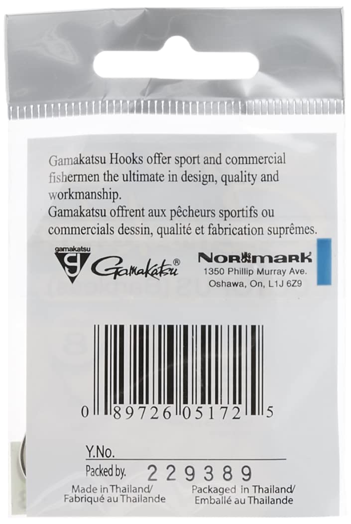 Gamakatsu 75010 Octopus Barbless Fishing Hooks - Size 1 Nickel (8 Pack) | Saltwater & Freshwater Fishing Lures for Bass, Trout, Salmon | Ideal for Catch and Release Fishing