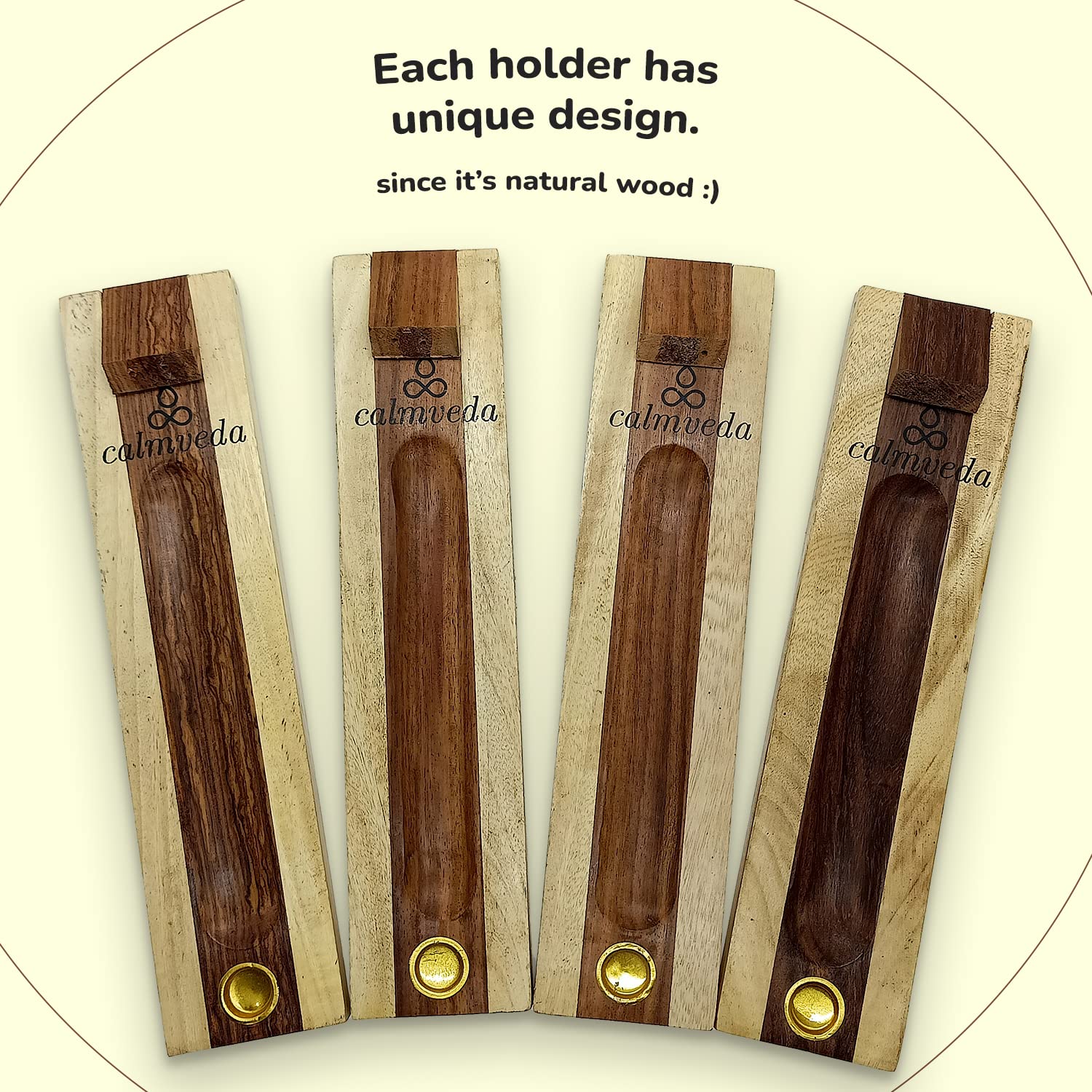 Handmade Rosewood Incense Holder for Sticks and Cones - 11 Inch Dual Incense Burner with Natural Wood Finish | Perfect for Meditation, Yoga, Aromatherapy and Home Decor