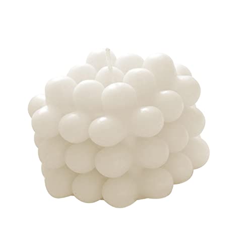 SM SunniMix Small Scented Soy Wax Candles - Smokeless Relaxing Decorative Candles for Home, Dinner & Living Room - Perfect for Aromatherapy, Photo Props & Gift Giving - White