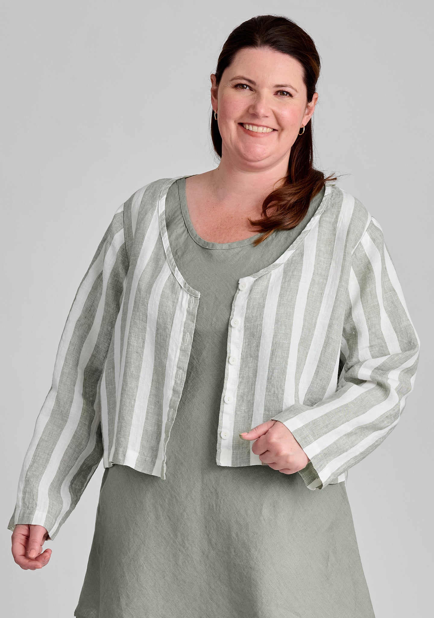 Vee Cardi Linen Cardigan for Women - Lightweight Summer Cover-Up for Beach, Office & Casual Wear