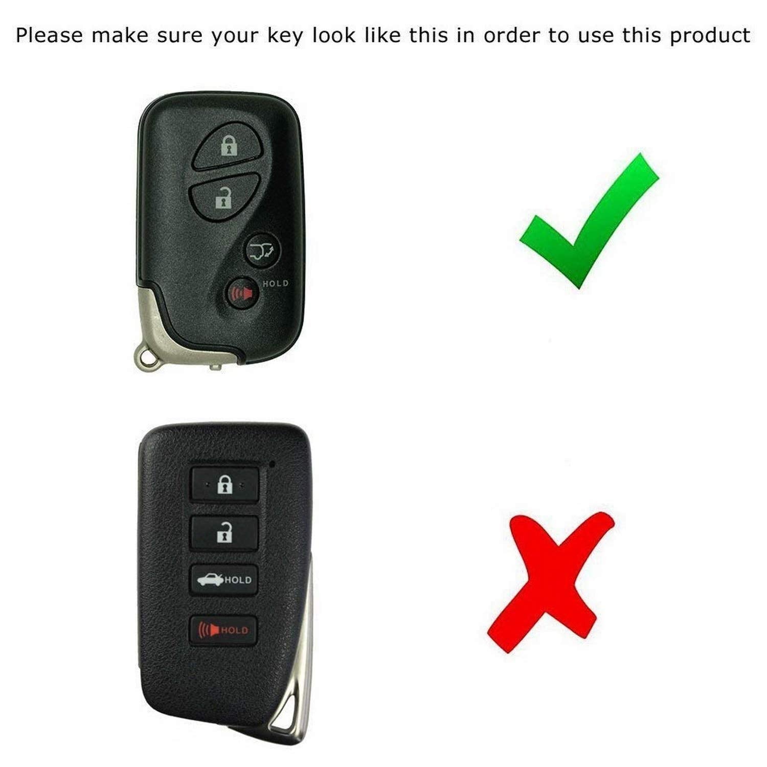 Premium Carbon Fiber Soft Silicone Key Fob Cover for Lexus IS ES GS LS CT LX GX RX - Durable & Stylish Protection for Car Keys (Perfect for Daily Use & Gift Giving)