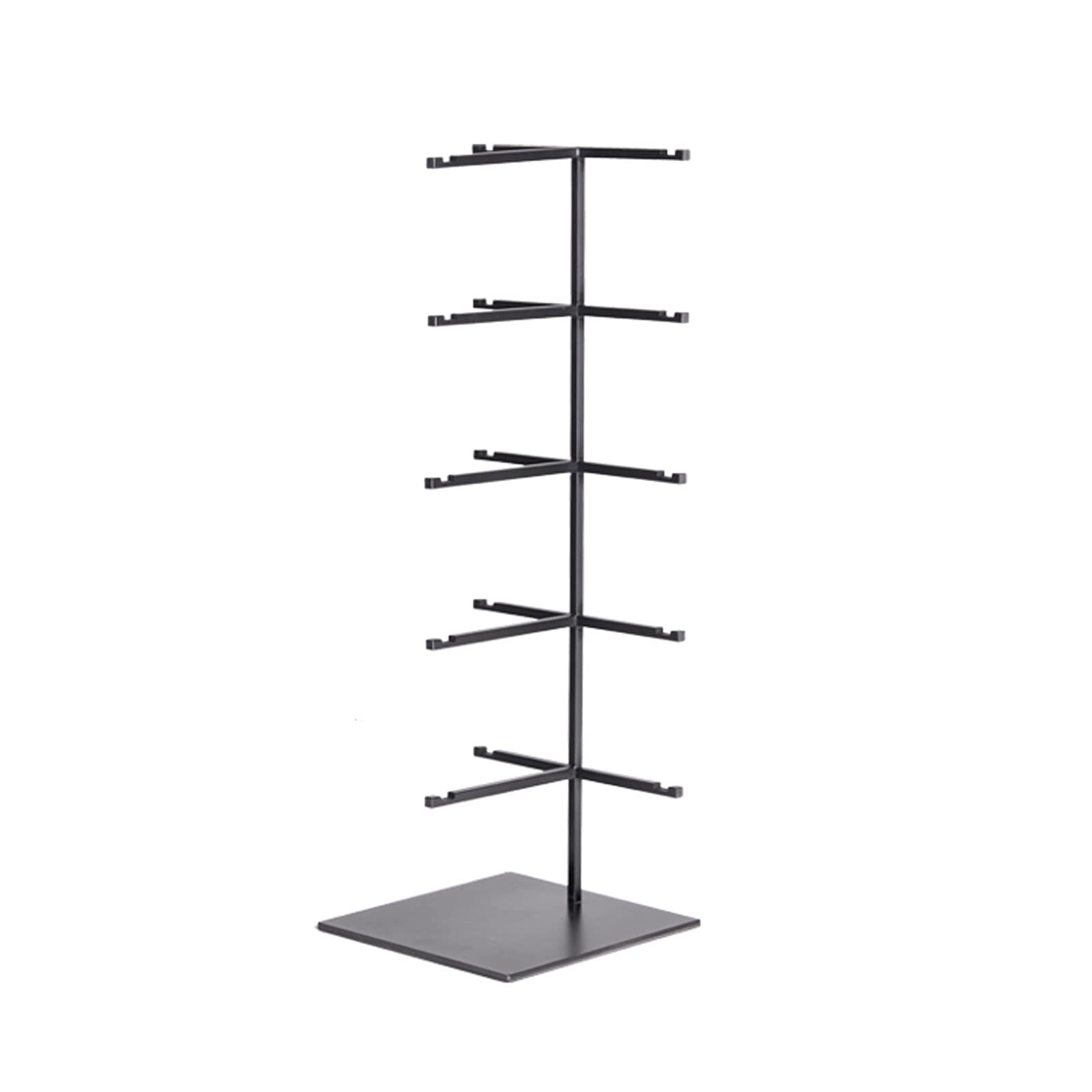 Black Metal 4/5-Tier Eyeglass Display Stand for Sunglasses & Spectacles - Large Size Eyewear Organizer Rack with Tabletop Base - Perfect for Retail Stores, Optical Shops & Home Organization