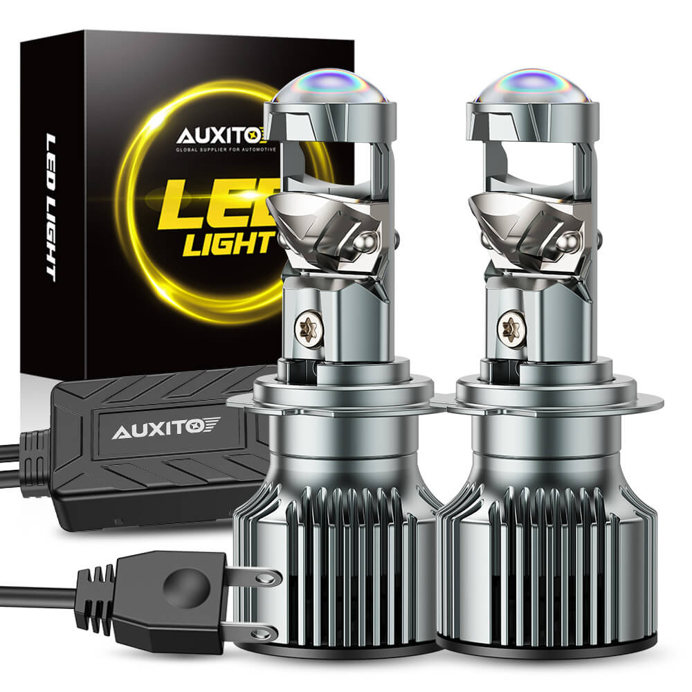 H7 LED Headlight Bulbs 24000LM 6500K Cool White - Ultra Bright HD Fisheye Lens for Cars, Trucks, SUVs - Perfect for Night Driving and Foggy Conditions