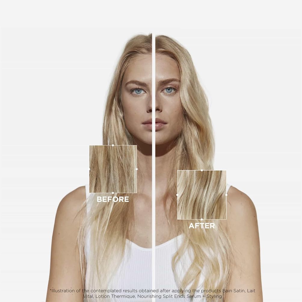 Kerastase Nutritive Shampoo & Conditioner Set for Dry Thin Hair - Niacinamide Infused Hydrating Shampoo & Ultra-Light Conditioner Duo - Daily Hair Care Routine for Damaged & Nutrient-Deficient Hair - Perfect for Home & Salon Use