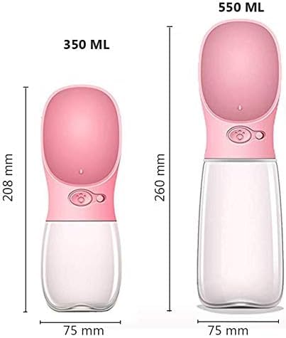 EARTHCONE Leak Proof Portable Water Bottle for Dogs & Cats - 550ML Travel Water Cup with Bowl Dispenser - Multifunctional Outdoor Pet Water Bottle for Hiking, Camping & Daily Walks (1 Pack)