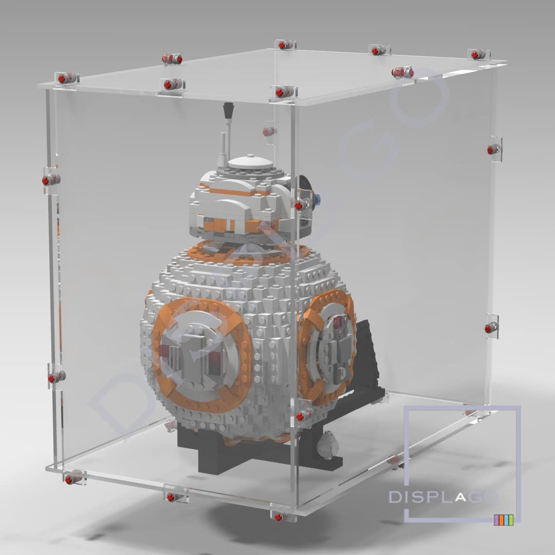 Premium LEGO® UCS BB-8 (75187) Display Case - Clear Acrylic Showcase for Star Wars Collectible with Dust Protection | Perfect for Home Decor, Office Display & Gift for LEGO Fans