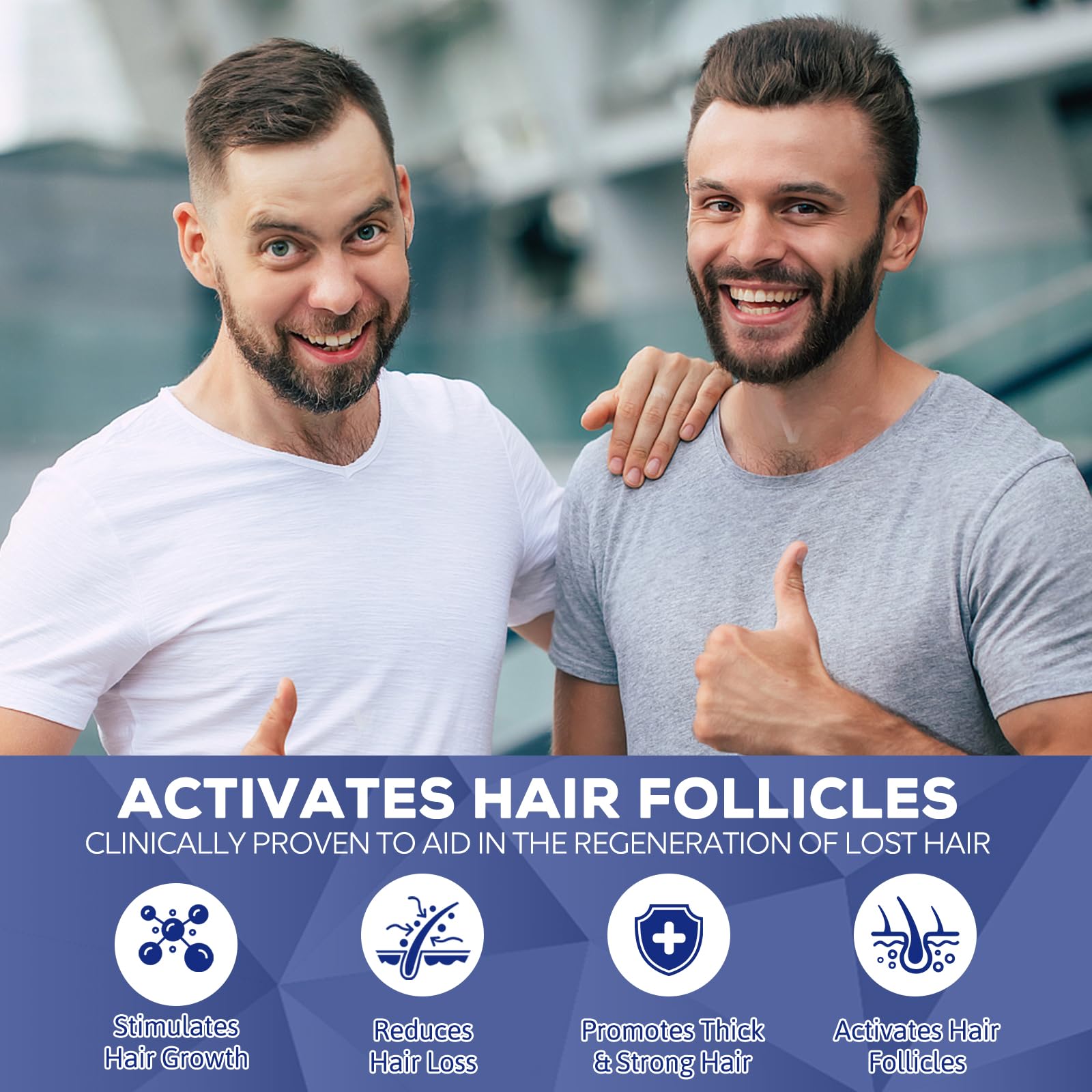 5% Minoxidil for Men & Women - Hair Growth & Beard Growth Treatment - Combat Thinning Hair & Hereditary Hair Loss - Effective for Hair Regrowth & Thicker Hair - Perfect for Daily Use at Home or Salon