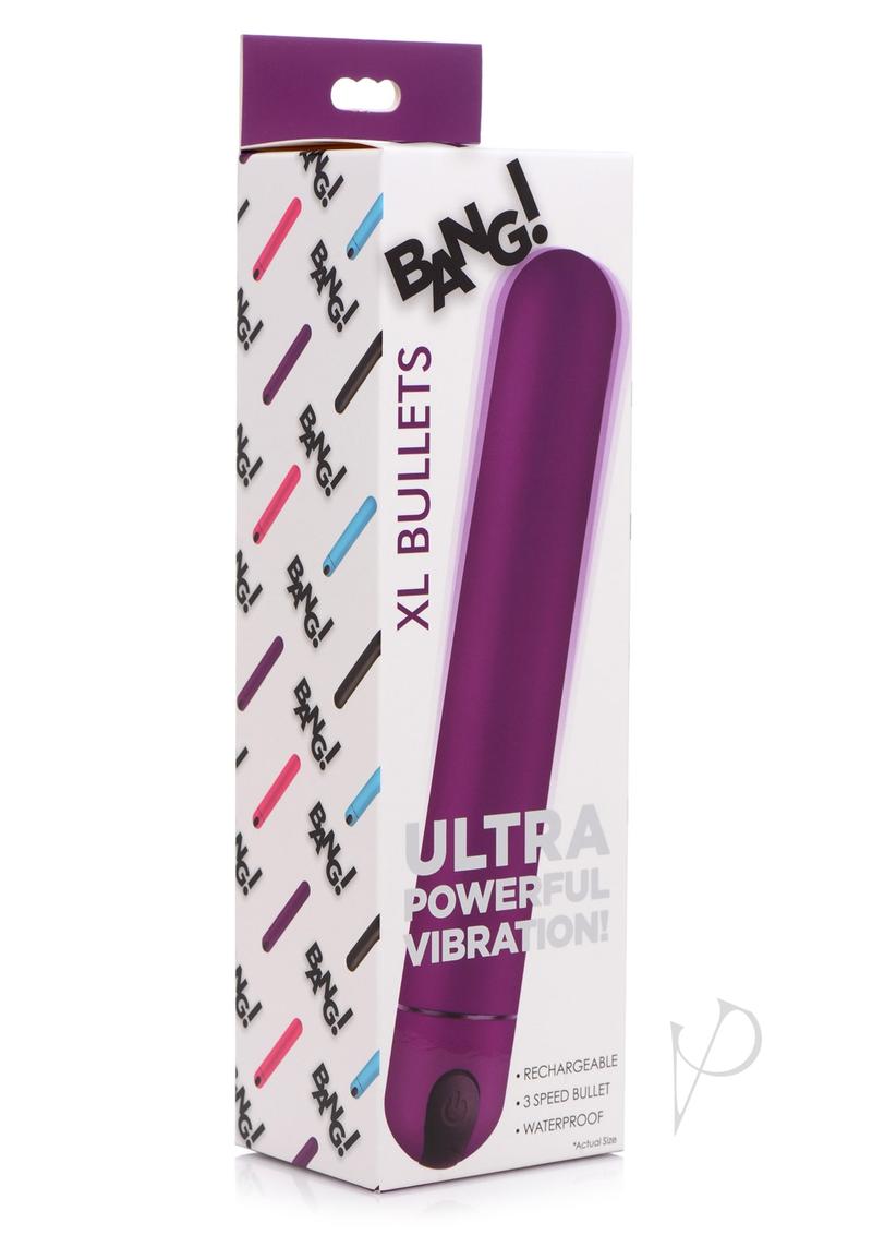 Bang! XL Powerful Vibrating Bullet - Purple Adult Pleasure Toy for Couples & Solo Play - Perfect for Sensual Massage & Intimate Moments