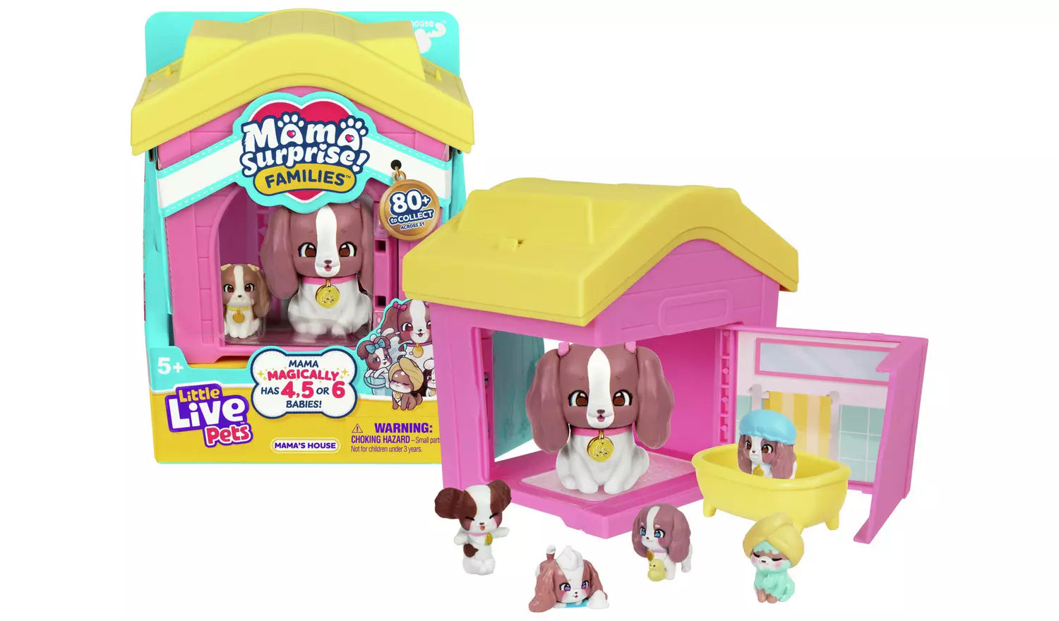 Little Live Pets Mama Surprise Families - Interactive Toy House with Surprise Baby Pets for Kids | Perfect for Pretend Play, Gift Giving & Collectible Fun