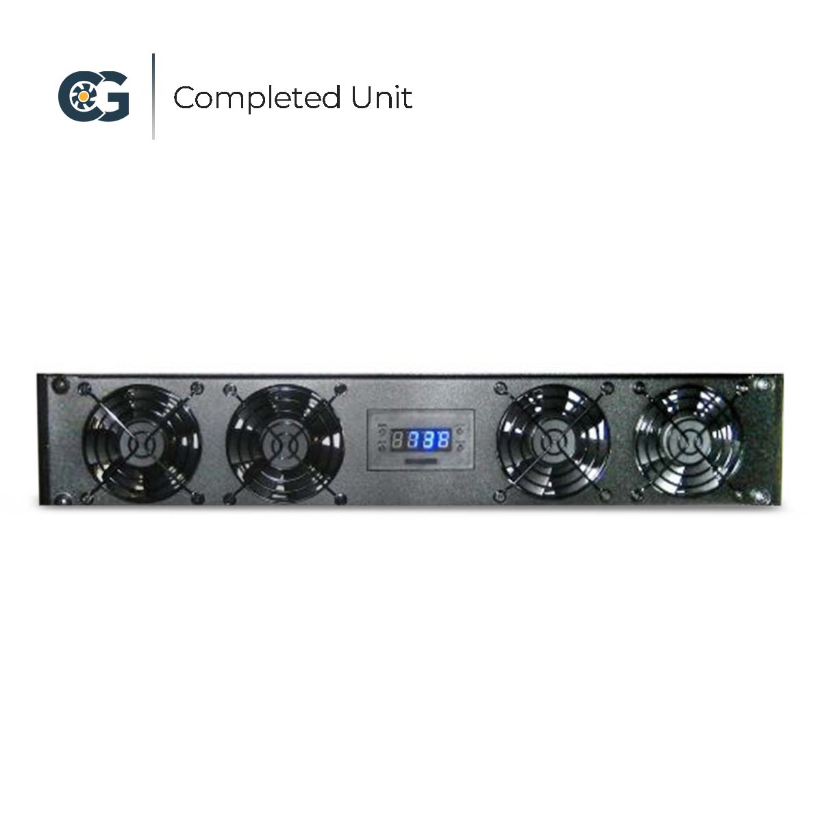 Coolerguys 2U Server Rack Mount Cooling System with Dual 80mm Fans & Programmable Fan Controller - Perfect for Data Center, Server Room, and Network Cabinet Cooling Solutions