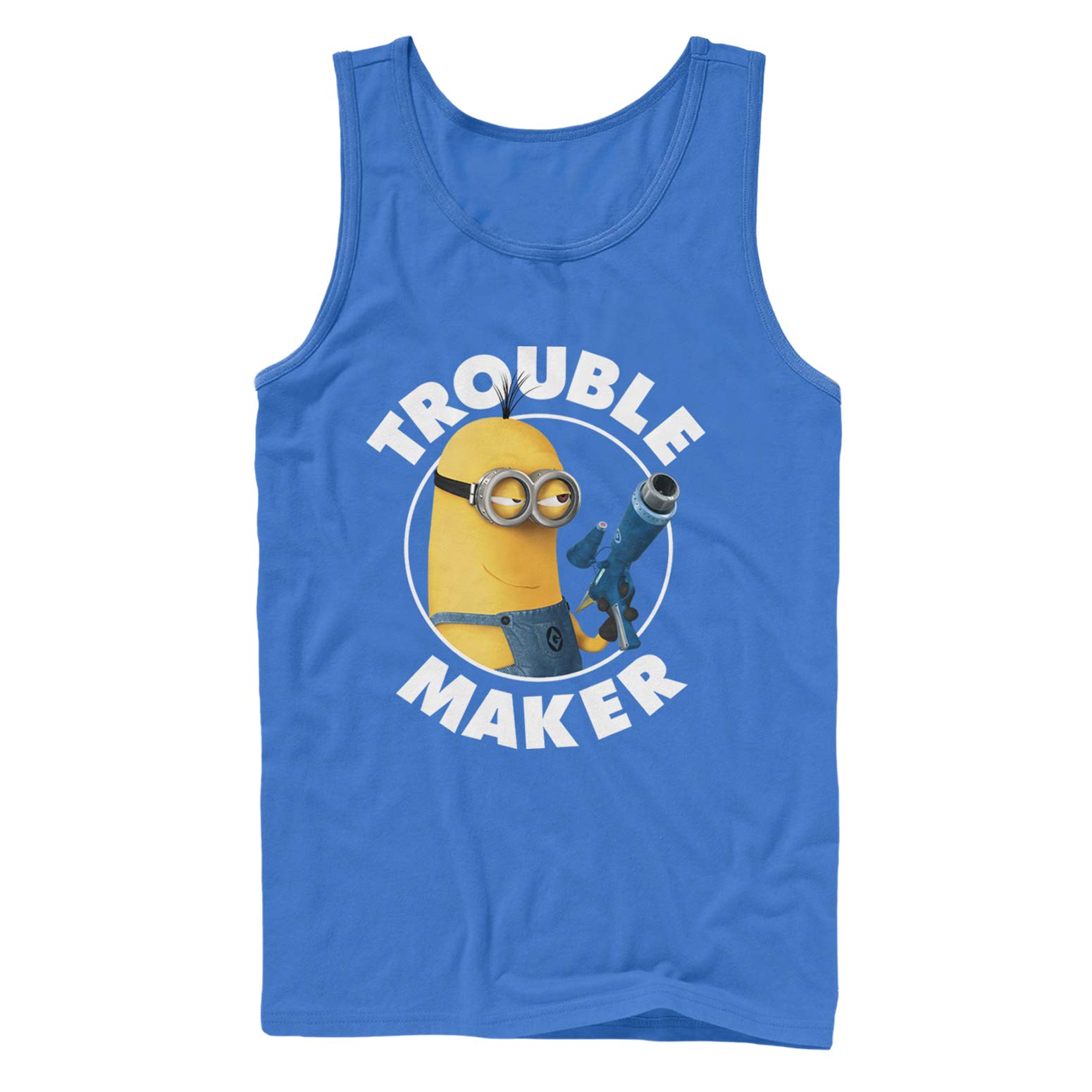 Despicable Me Minion Men's Graphic Tank Top - Funny Trouble Maker Design - Perfect for Summer, Cosplay & Casual Wear