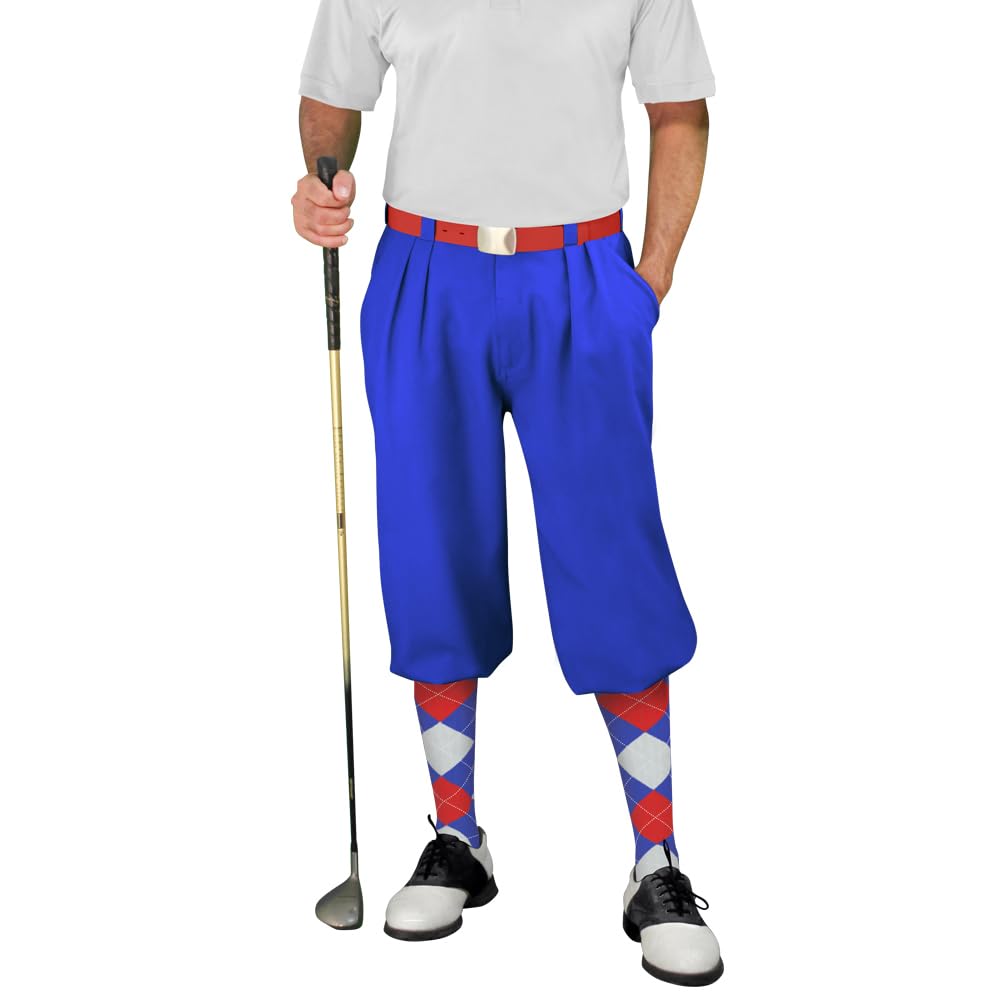 **Men's Royal Blue & Red Legends Golf Outfit – Premium Performance Polo & Shorts Set for Golfing & Casual Wear**