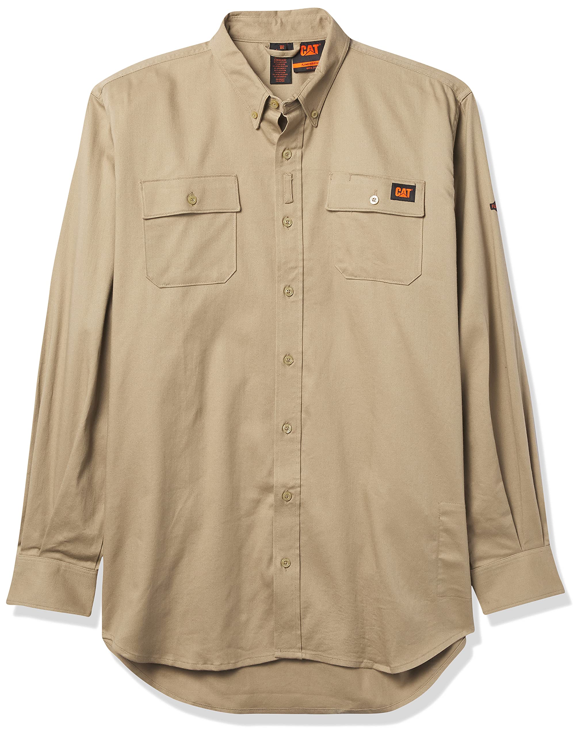 Men's Stretch Work Shirt for Comfort & Mobility - Professional Office & Casual Wear - Cat Brand