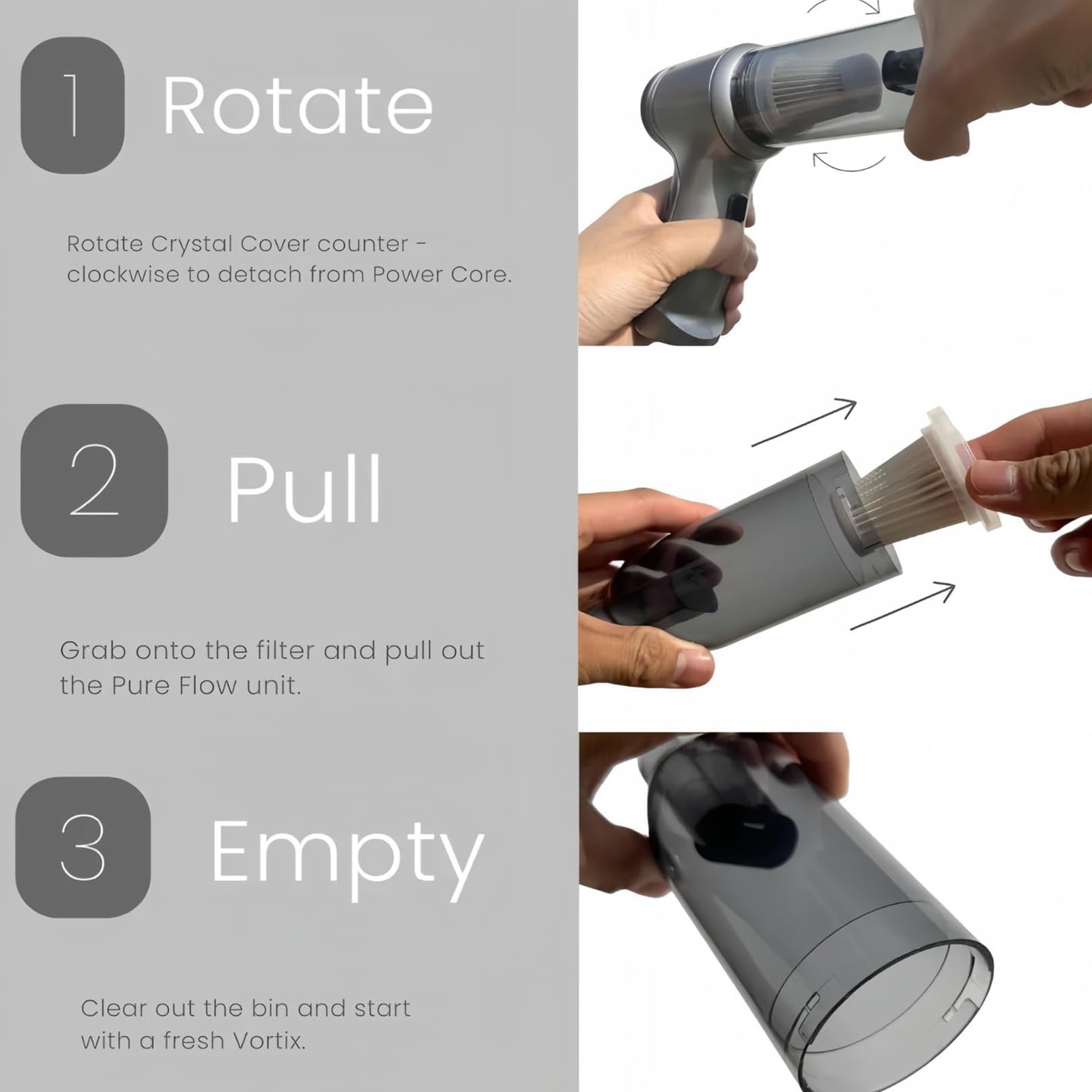 Arify Pro 2 Cordless Car Vacuum Cleaner - 12000PA Strong Suction, Brushless Motor, Ultra Quiet, Long-Lasting Battery, Modern Black Design - Perfect for Car Detailing, Home Cleaning & Pet Hair Removal