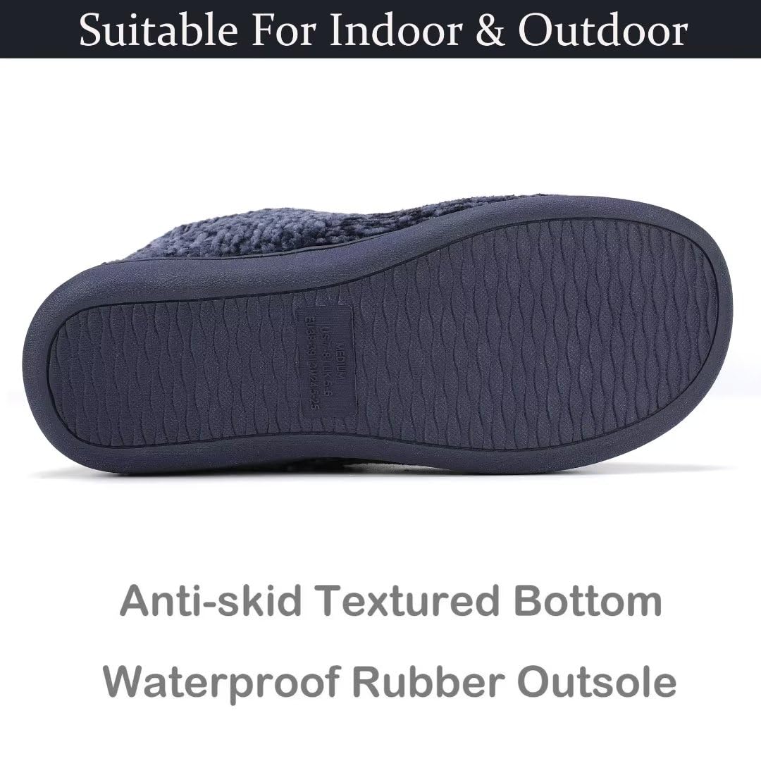 TUOBUQU Women's Cozy Plush Bootie Slippers - Warm Fuzzy Indoor/Outdoor Winter House Shoes for Women - Perfect for Home, Office & Winter Comfort