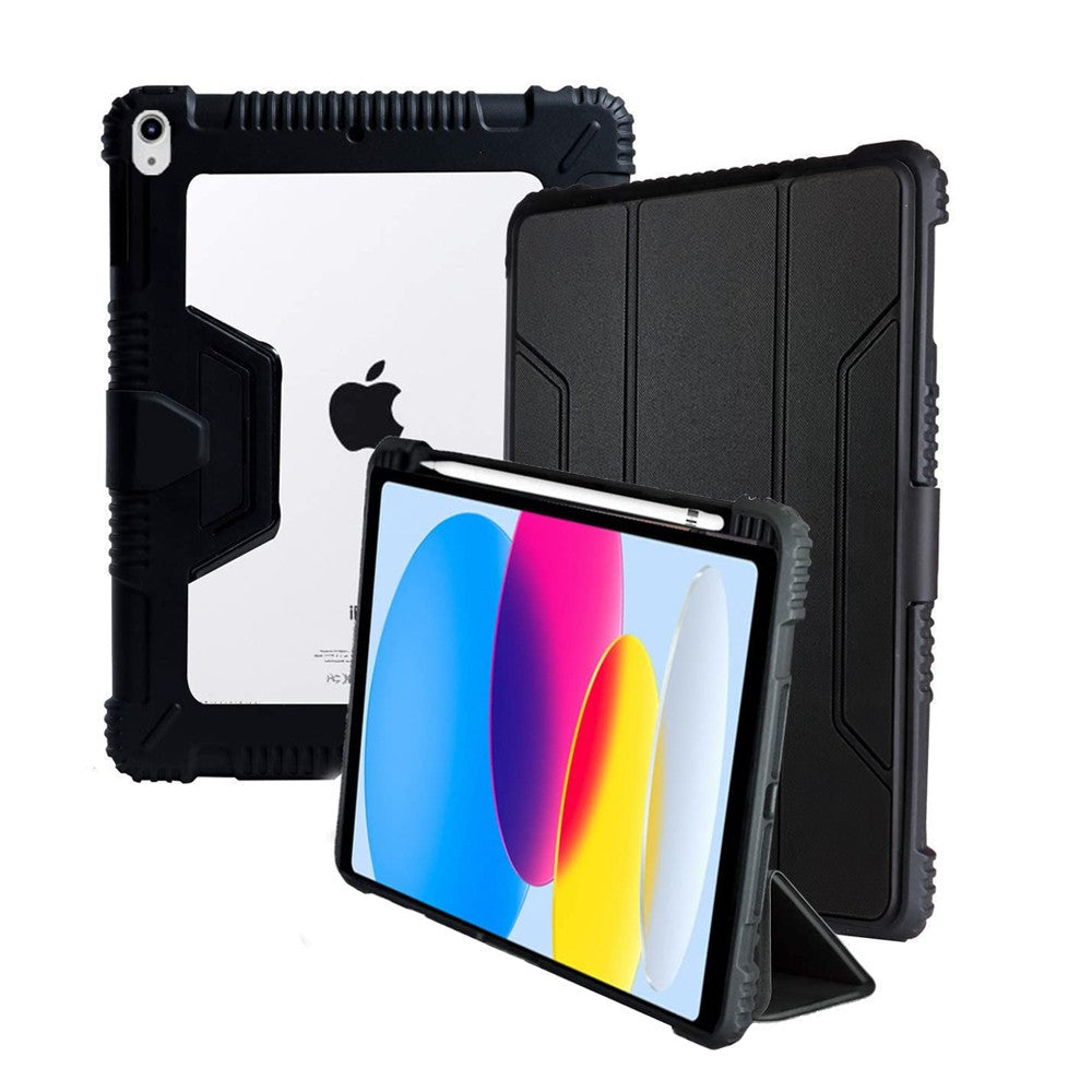 Shockproof Smart Flip Case Cover for iPad 10th Generation (2022) 10.9 Inch - Protective Armor Stand Case with Auto Wake/Sleep - Perfect for Work, Travel & Daily Use