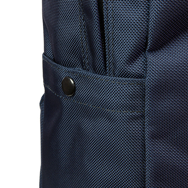 Drifter Square Pack Backpack - Navy & Black Leather - City Line - Made in USA - Perfect for Urban Commuting, Travel & Everyday Use