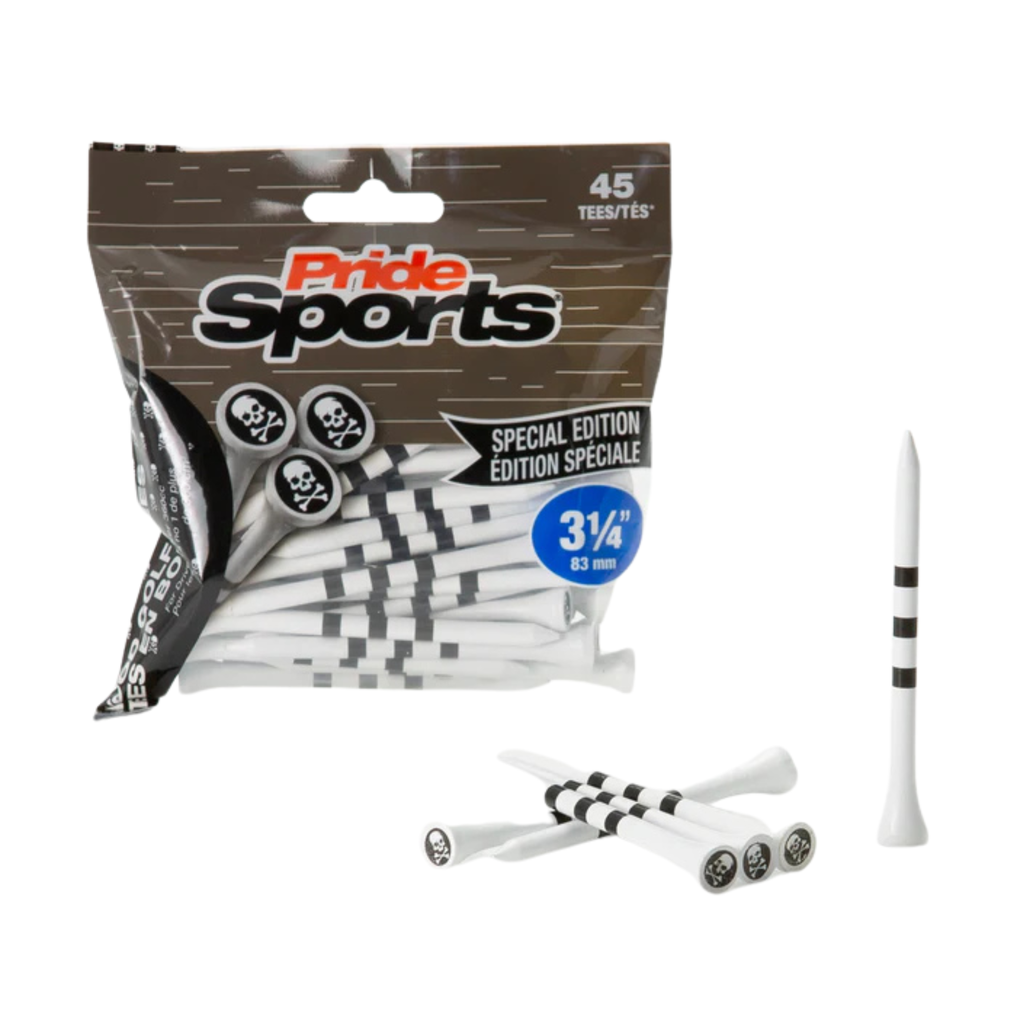 Premium PrideSports Special Edition Wood Golf Tees - 12 Pack, Natural Wood, 2.75 Inch for Drivers - Perfect for Golf Tournaments, Driving Range & Backyard Practice