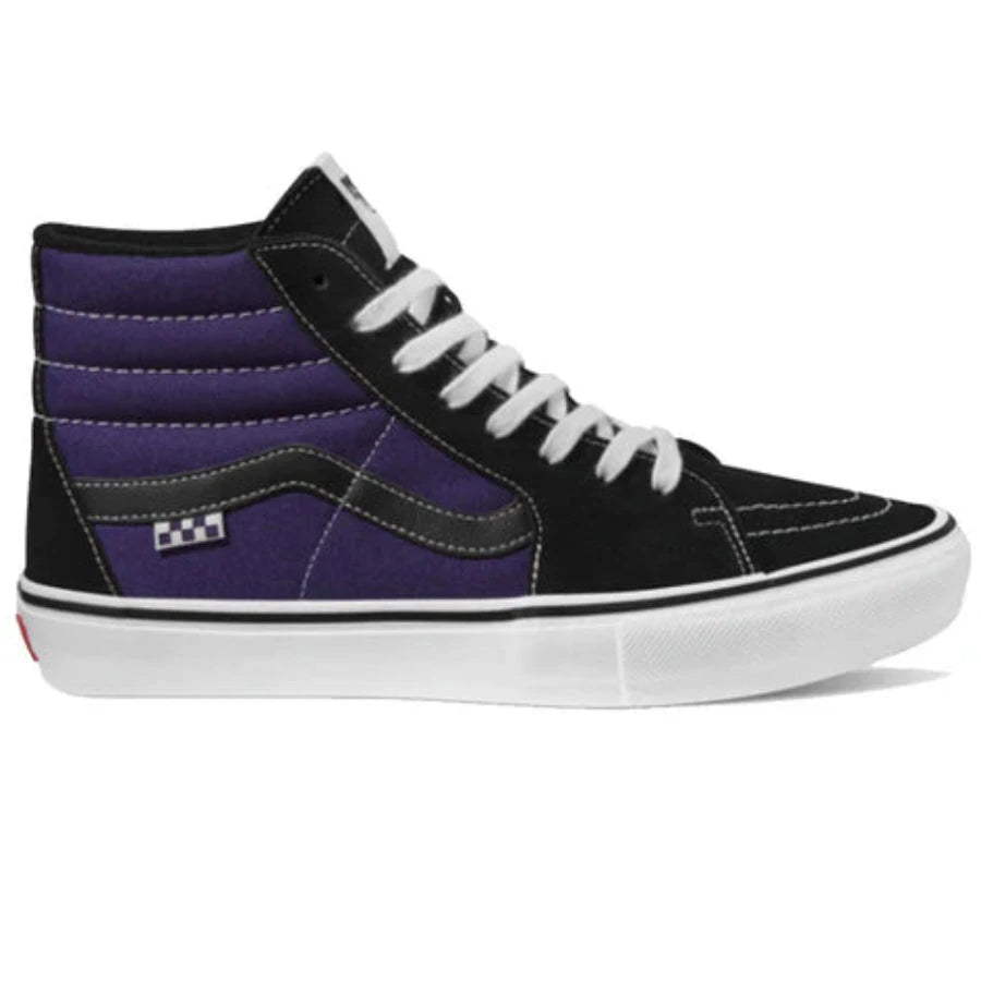 VANS Sk8-Hi Classic Skate Shoes for Men & Women - Purple/Black - High-Top Sneakers for Skateboarding, Streetwear & Casual Fashion