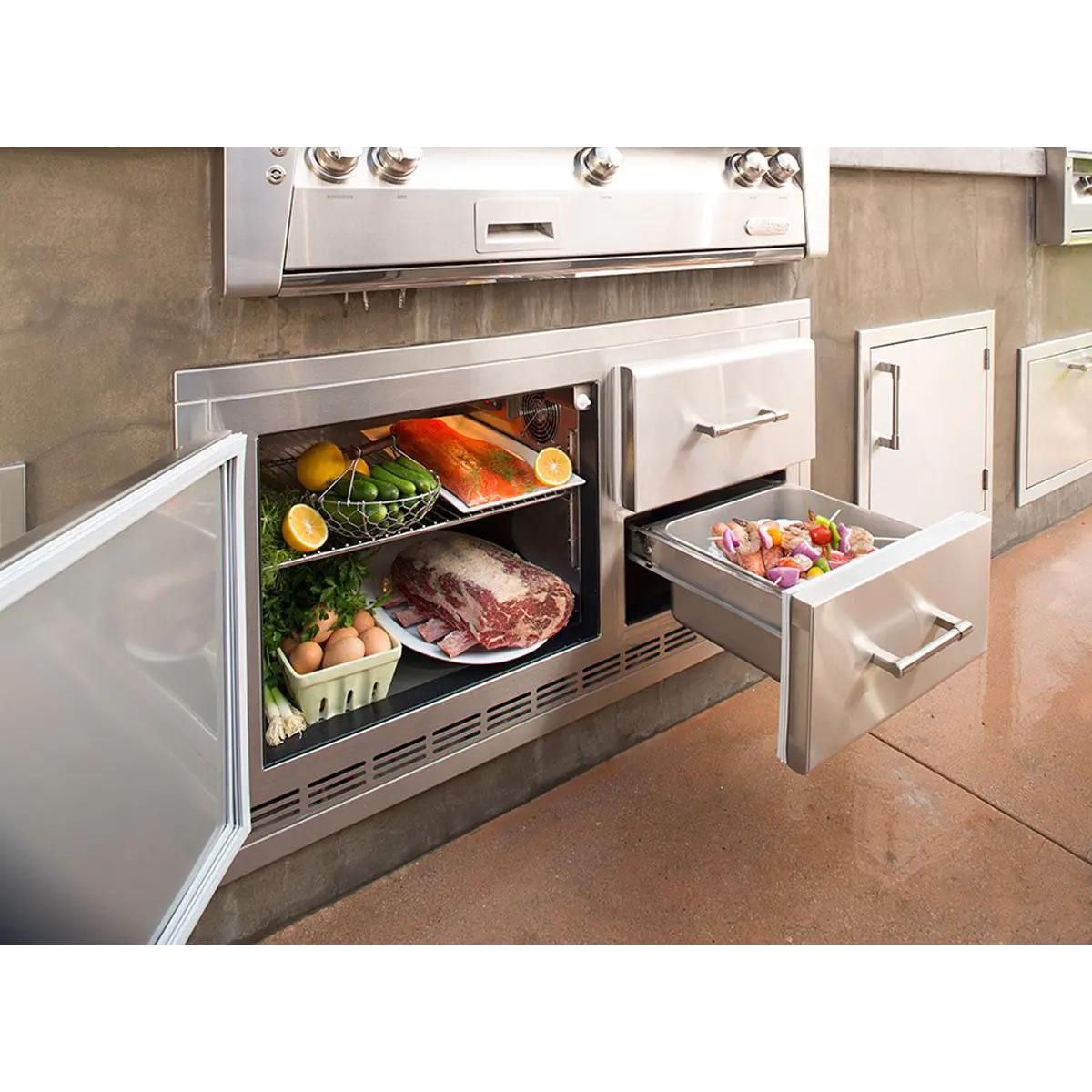 Alfresco 7.25 cu. ft. Stainless Steel Outdoor Refrigerator ARXE 42 S5002 - Perfect for Backyard BBQ, Pool Parties & Outdoor Kitchen Storage