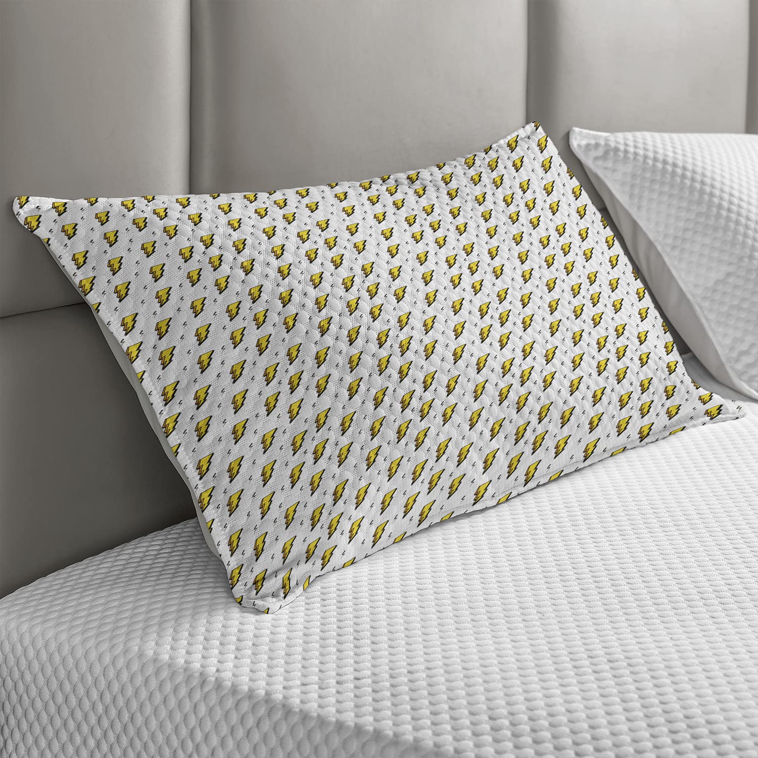 Ambesonne Retro Thunder Bolts Pillow Cover - King Size 36x20