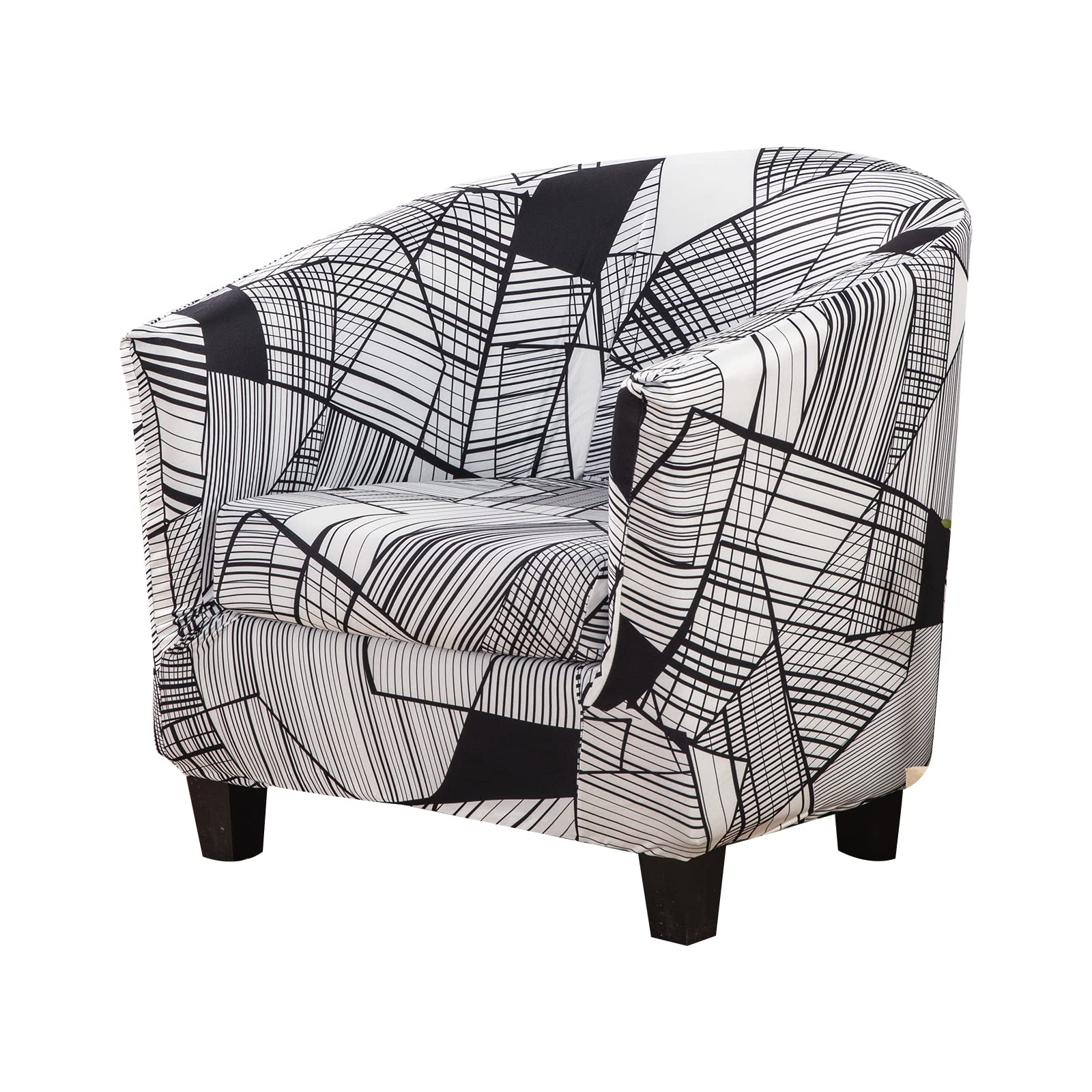 Eco-Ancheng 2-Piece Stretch Club Chair Slipcover - Printed Tub Chair & Armchair Cover, Sofa Protector for Living Room Furniture | Perfect for Home Decor, Lounge, and Office Use